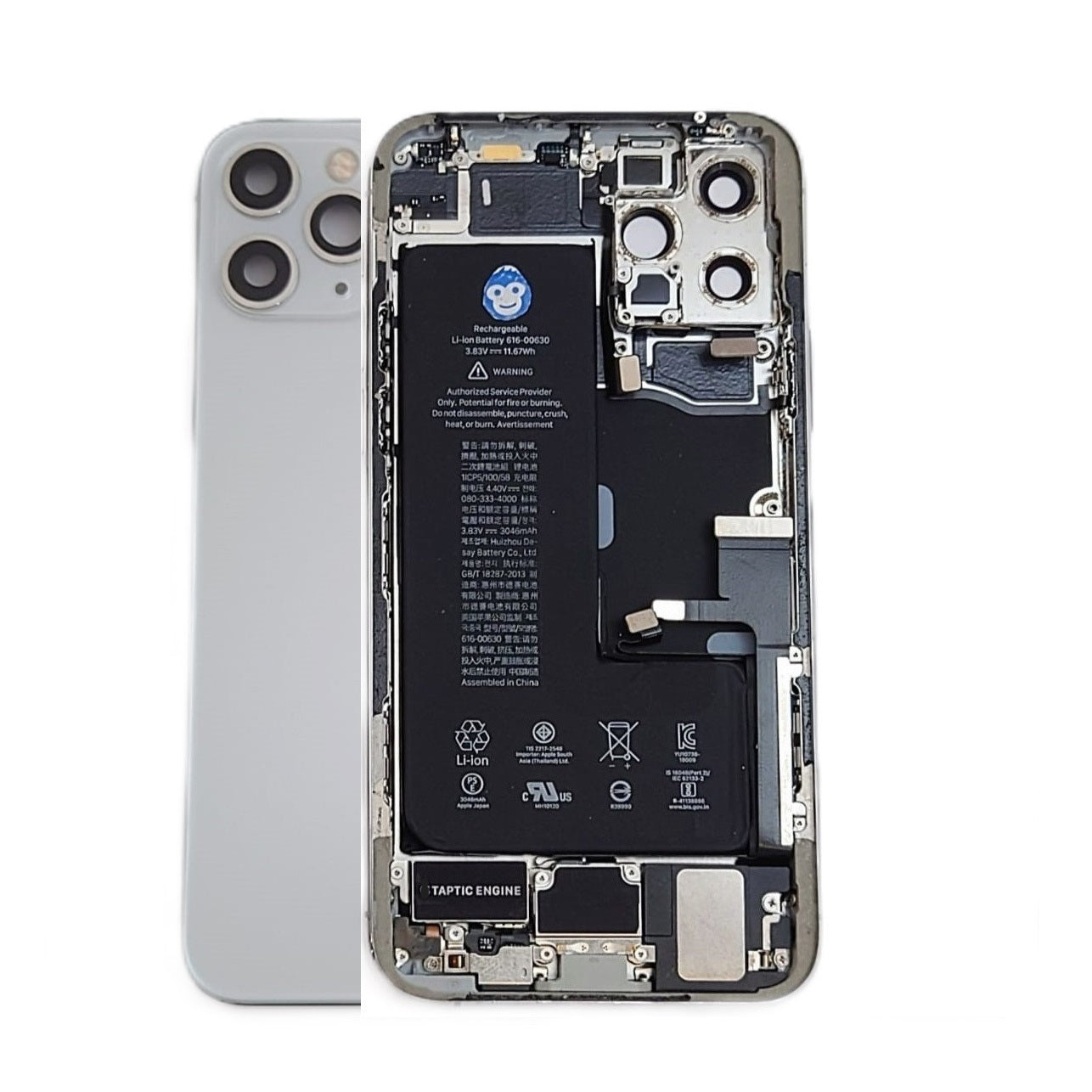 CHASSIS HOUSING FRAME IPHONE 11 PRO WITH PARTS WHITE - GRADE AB