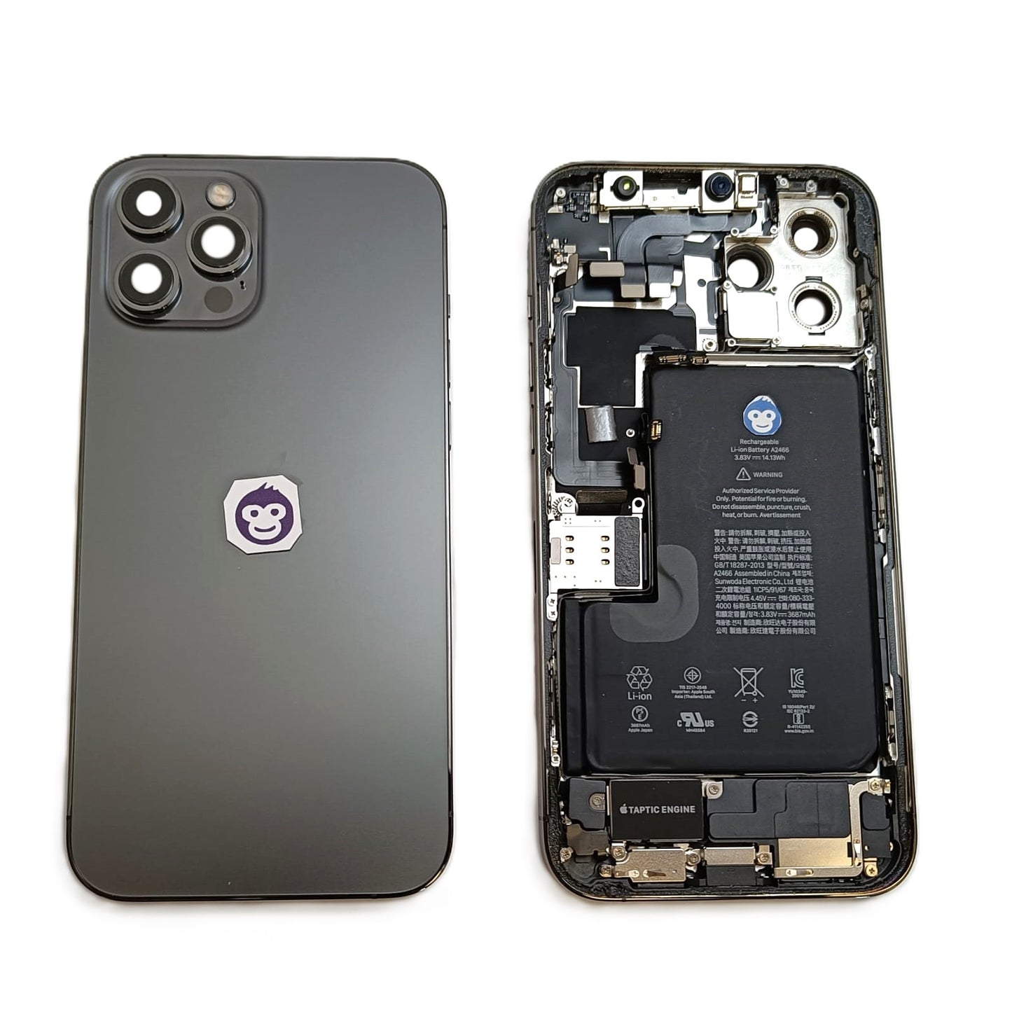 HOUSING CHASSIS APPLE IPHONE 12 PRO MAX 12PM GRAPHITE WITH PARTS - GRADE AB
