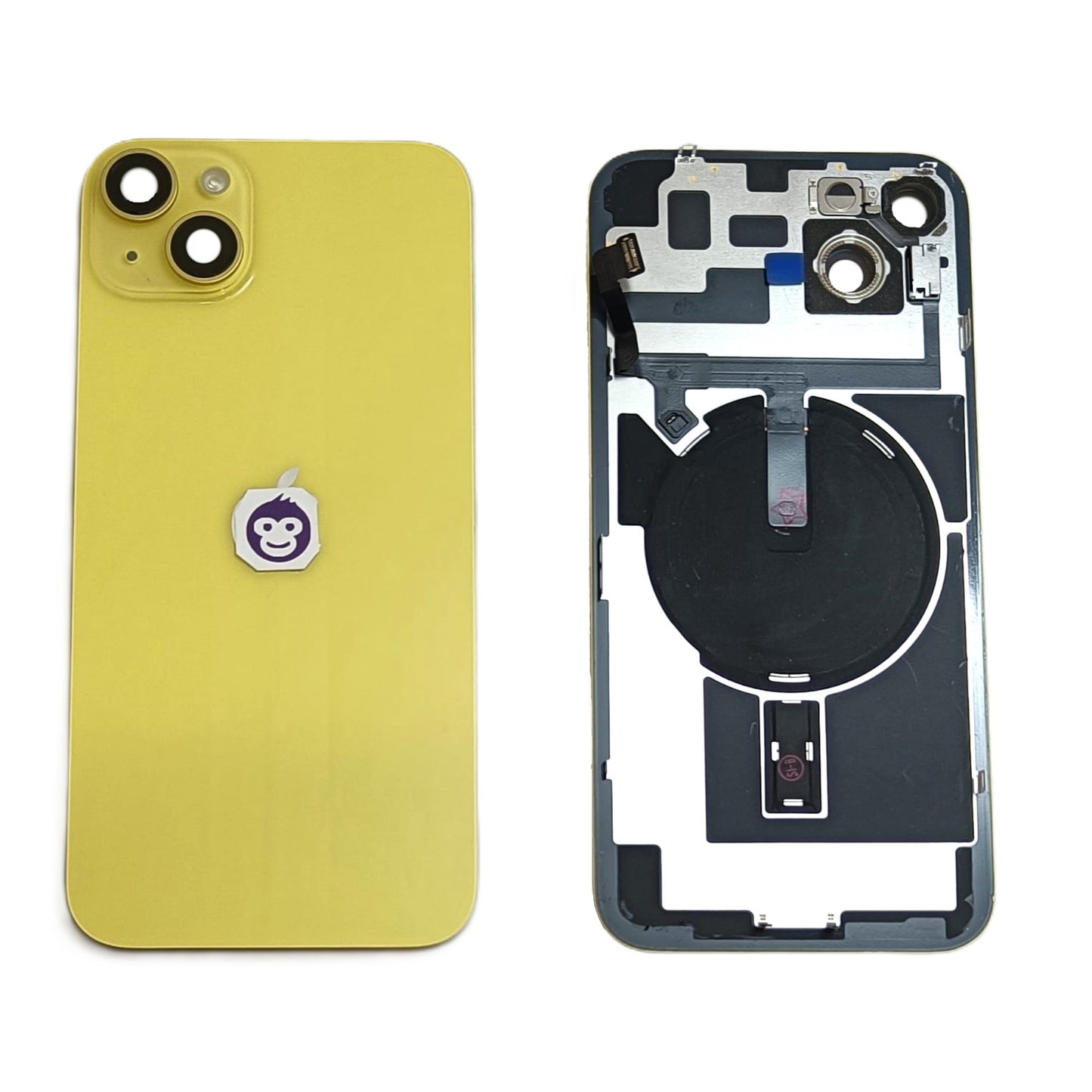 BACK BATTERY COVER GLASS IPHONE 14 PLUS YELLOW - GRADE AB