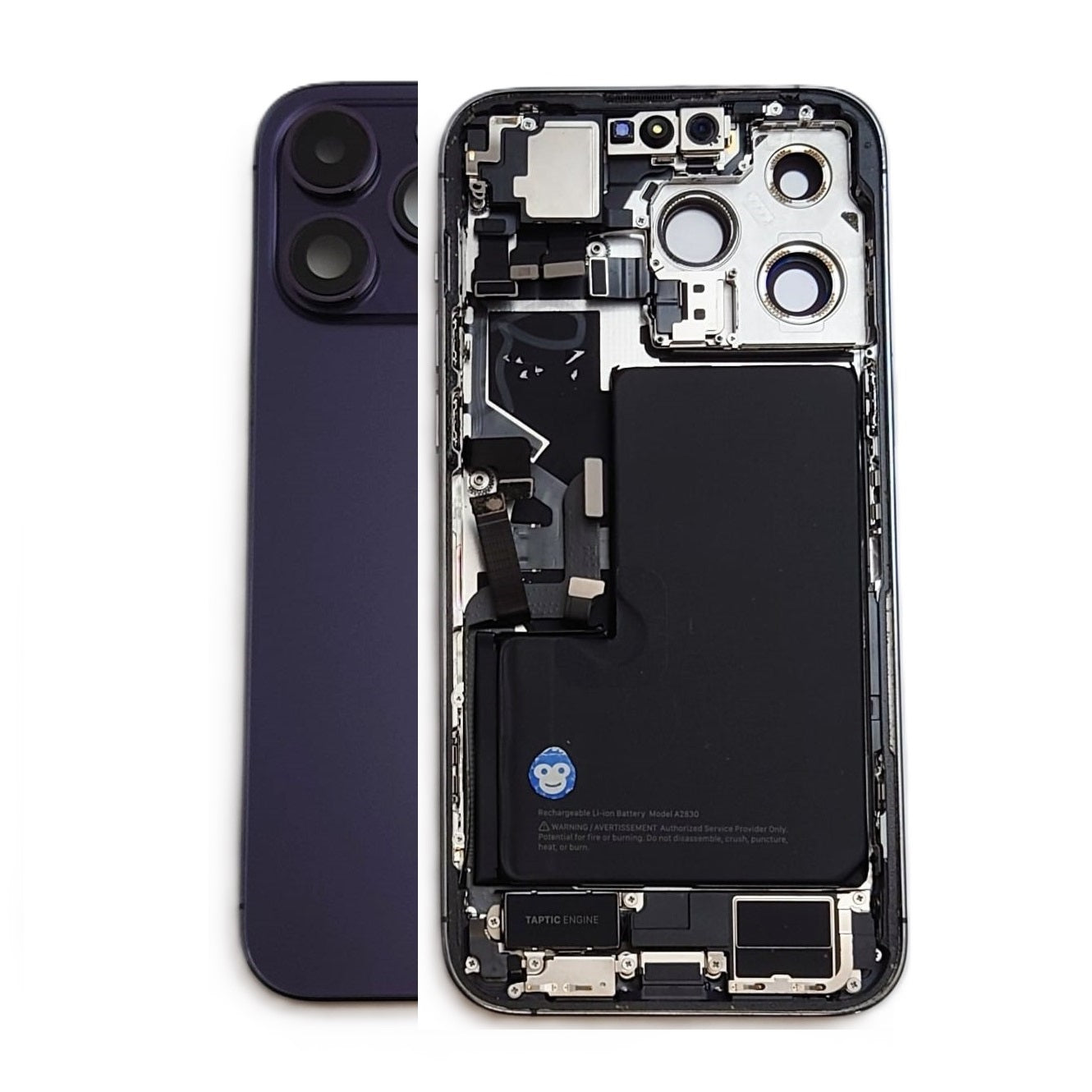 CHASSIS HOUSING FRAME IPHONE 14 PRO MAX WITH PARTS DEEP PURPLE - GRADE AB