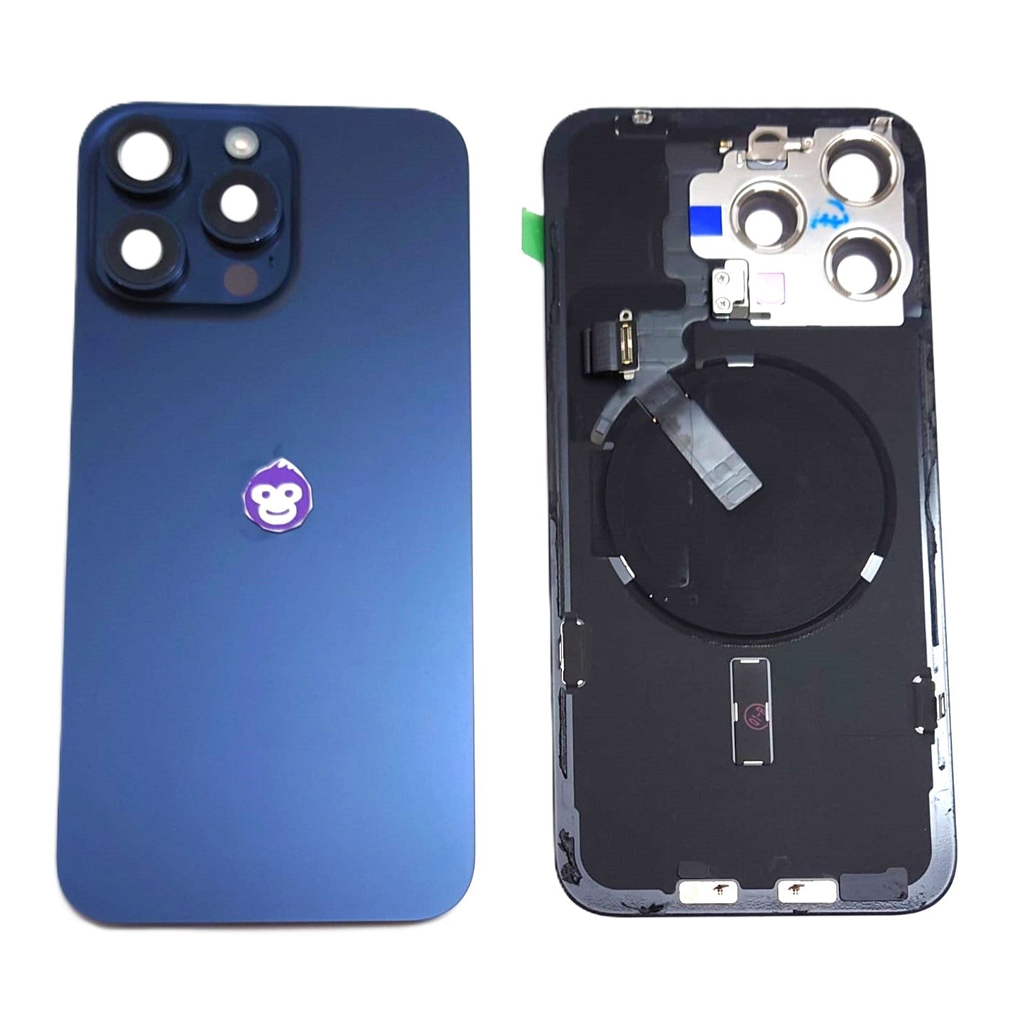 BACK BATTERY COVER GLASS IPHONE 15 PRO MAX BLUE TITANIUM - GRADE AB