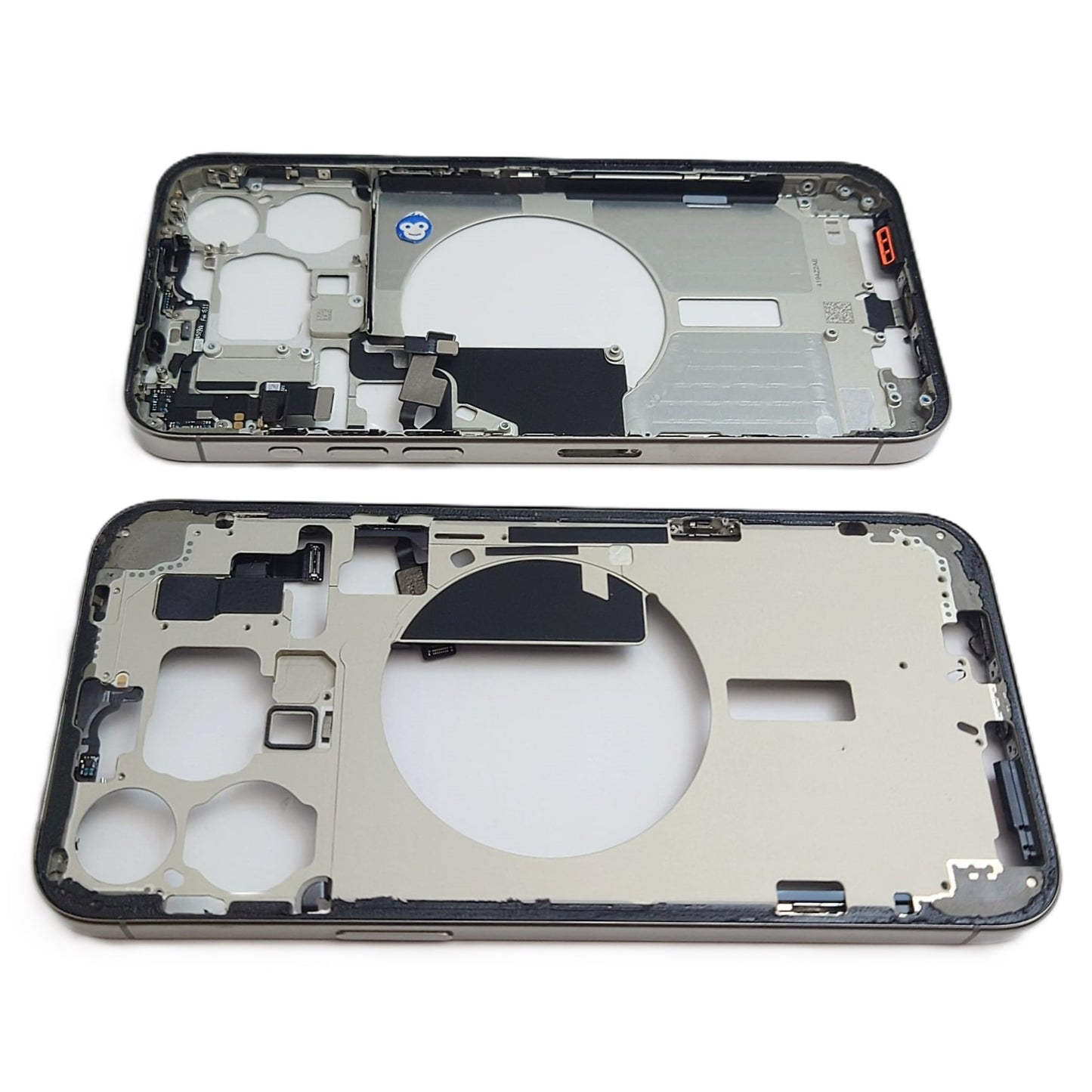 CHASSIS FRAME WITH POWERFLEX IPHONE 15 PRO MAX NATURAL TITANIUM (GREY) - GRADE AB