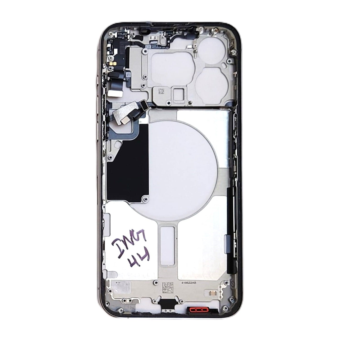 CHASSIS FRAME WITH POWERFLEX IPHONE 15 PRO MAX WHITE TITANIUM - GRADE AB