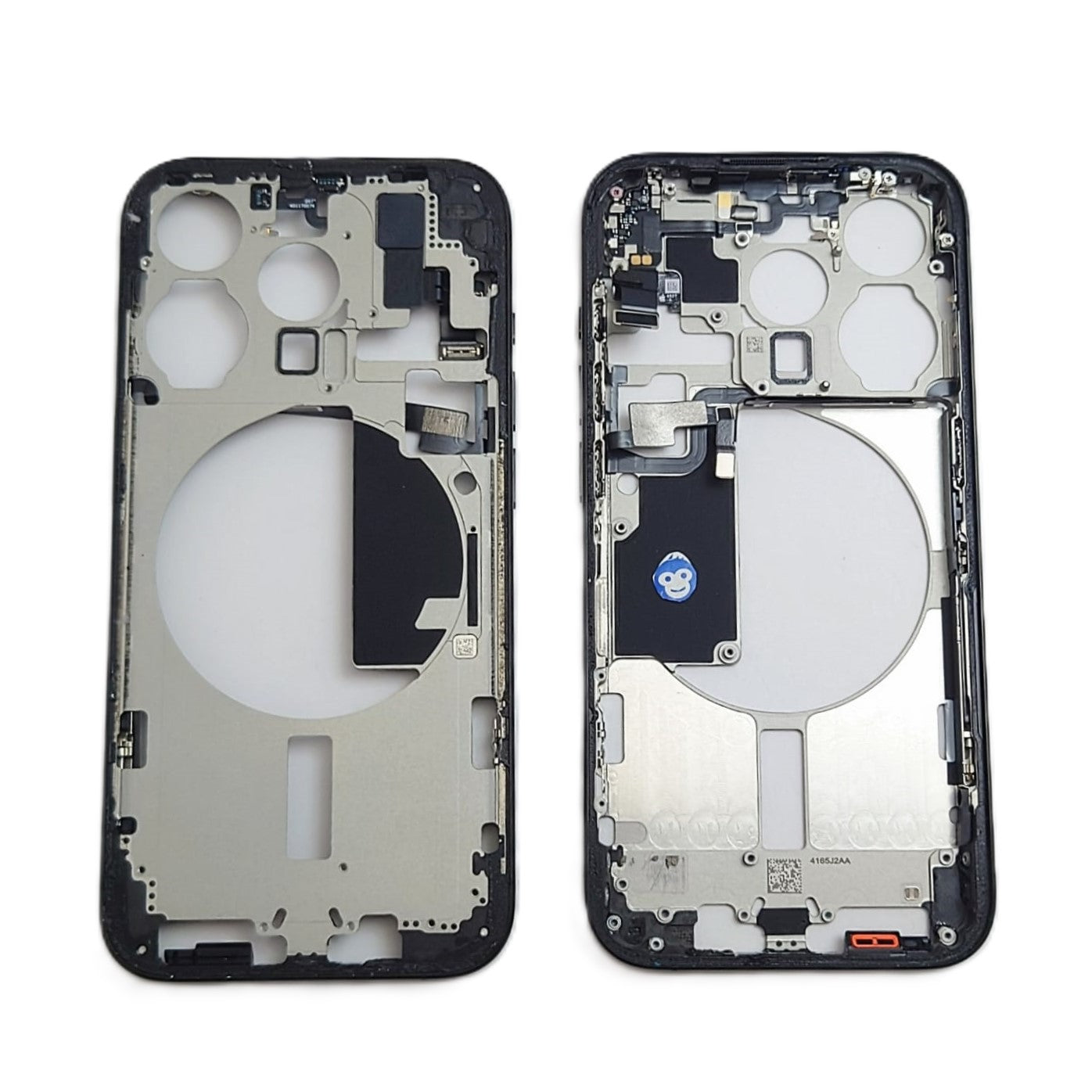 CHASSIS FRAME WITH POWERFLEX IPHONE 15 PRO BLACK TITANIUM - GRADE AB
