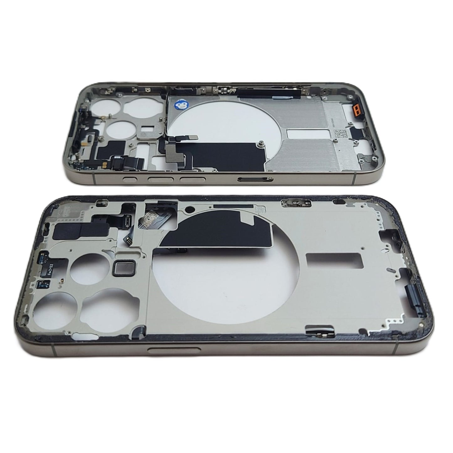 CHASSIS FRAME WITH POWERFLEX IPHONE 15 PRO NATURAL TITANIUM (GREY) - GRADE AB