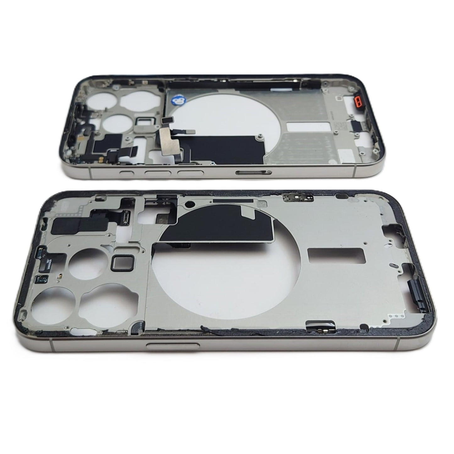 CHASSIS FRAME WITH POWERFLEX IPHONE 15 PRO WHITE TITANIUM - GRADE AB