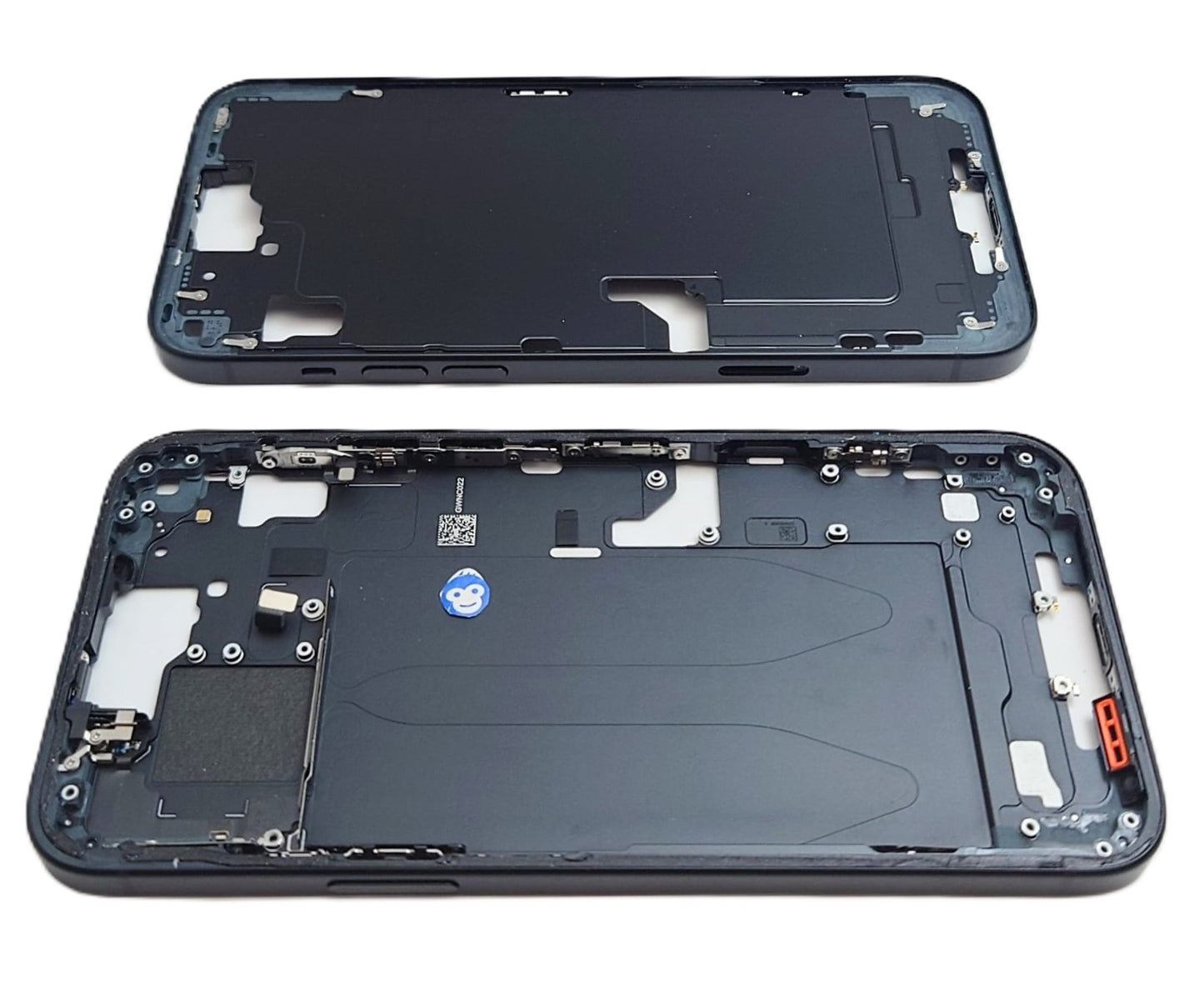 CHASSIS FRAME WITH POWERFLEX IPHONE 15 PLUS BLACK - GRADE AB