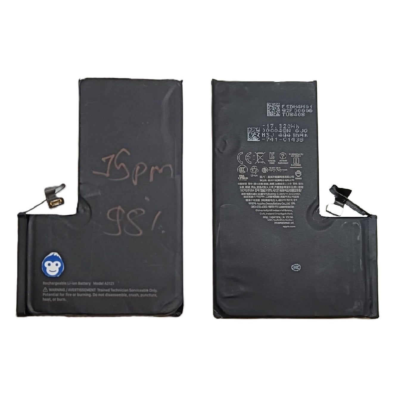 BATTERY IPHONE 15PM 15 PRO MAX MIN. 96% HEALTH - USED