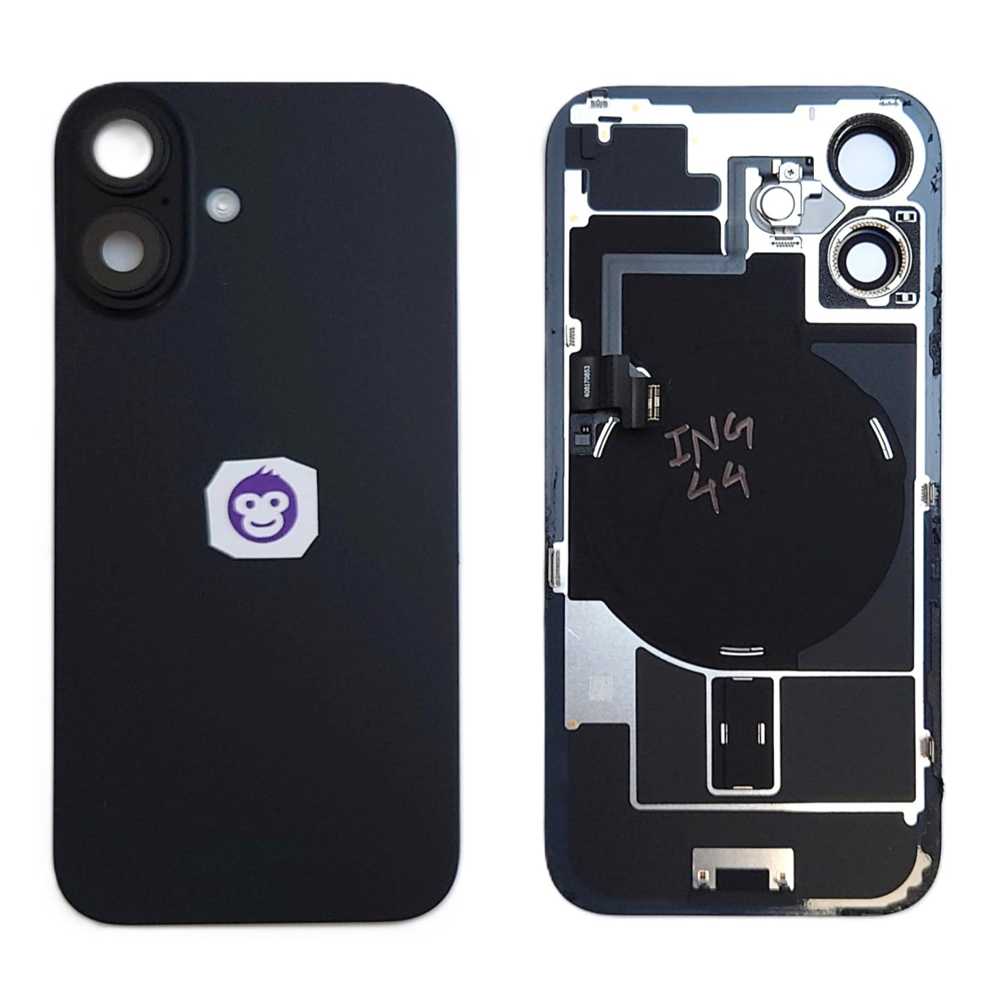 BACK BATTERY COVER GLASS IPHONE 16 16G BLACK - GRADE AB