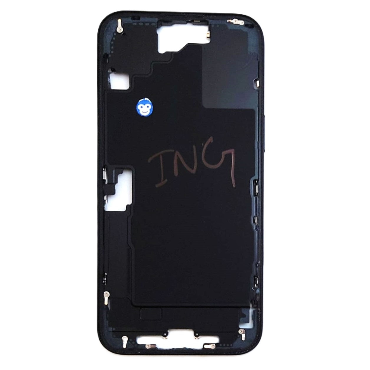 CHASSIS FRAME WITH POWERFLEX IPHONE 16 PLUS BLACK - GRADE AB