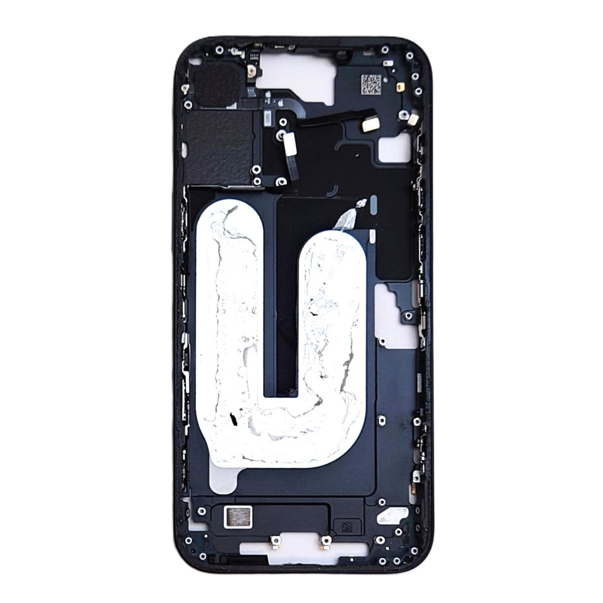 CHASSIS FRAME WITH POWERFLEX IPHONE 16 PLUS BLACK - GRADE AB