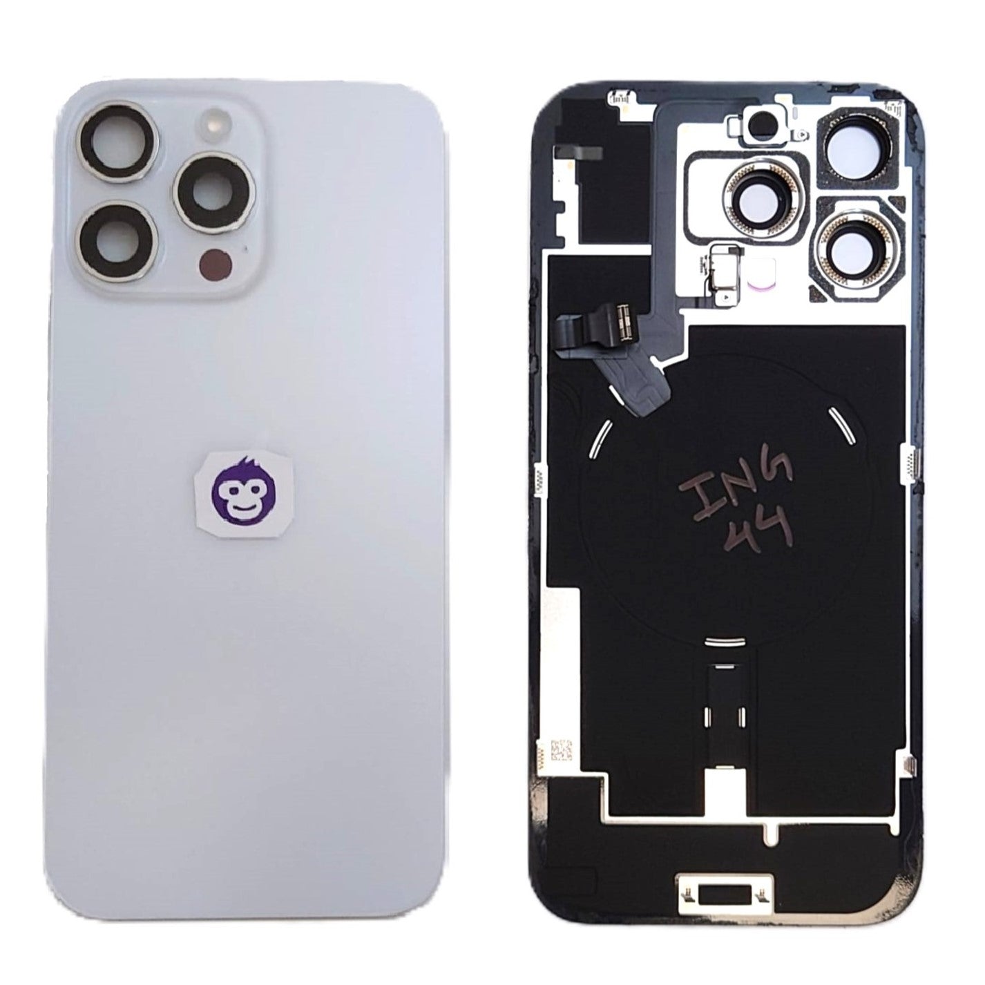 BACK BATTERY COVER GLASS IPHONE 16 PRO MAX 16PM WHITE - GRADE AB