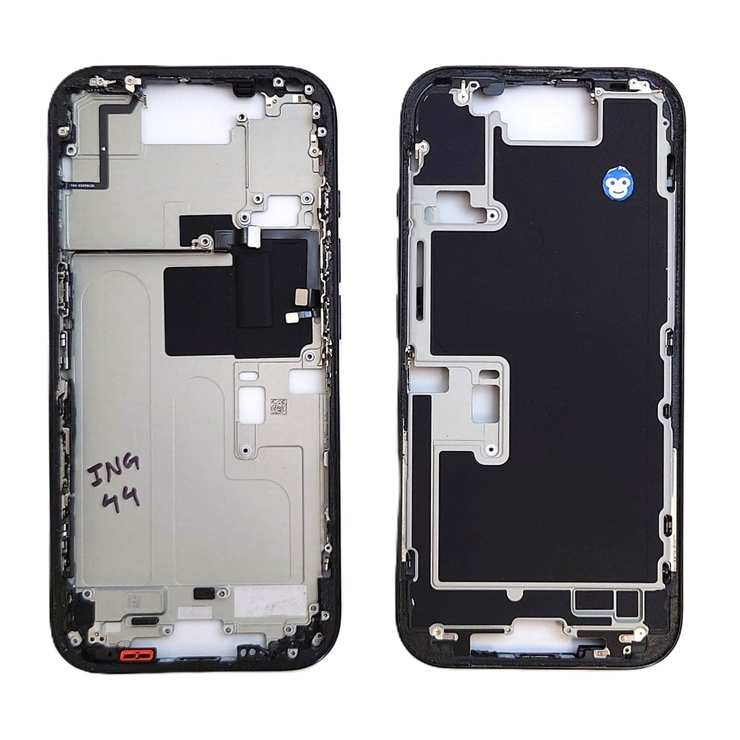CHASSIS FRAME WITH POWERFLEX IPHONE 16 PRO BLACK - GRADE AB