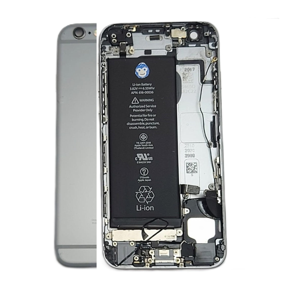 IPHONE 6S SPACE GREY CHASSIS HOUSING WITH SMALL PARTS - GRD AB