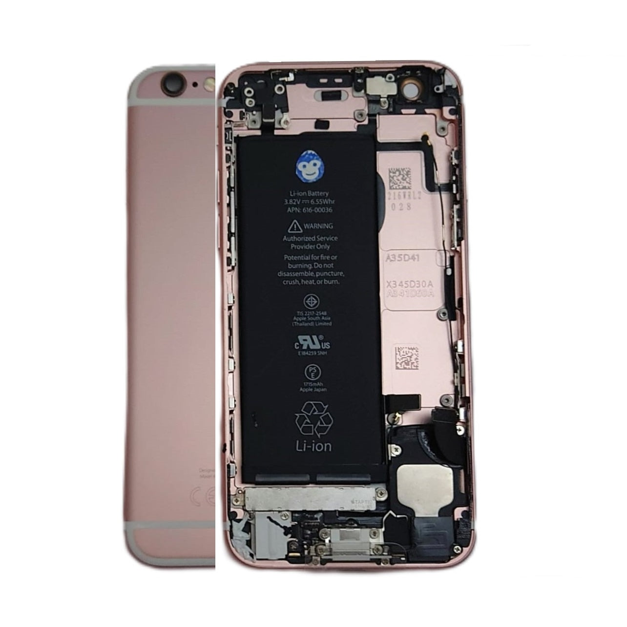 IPHONE 6S ROSE GOLD CHASSIS HOUSING WITH SMALL PARTS - GRD AB