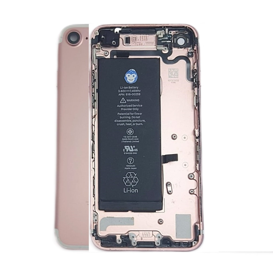 IPHONE 7G ROSE GOLD HOUSING CHASSIS WITHOUT SMALL PARTS - GRD AB