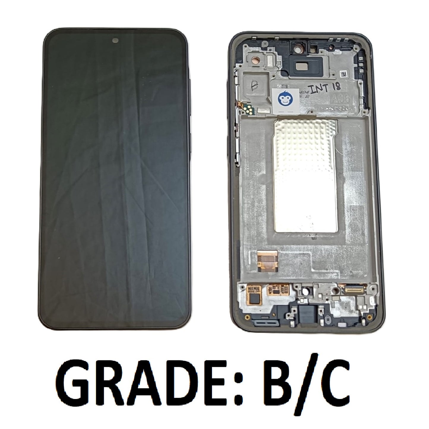 LCD Screen Display Samsung Galaxy A36 5G / A366 BLACK IN FRAME - GRADE BC