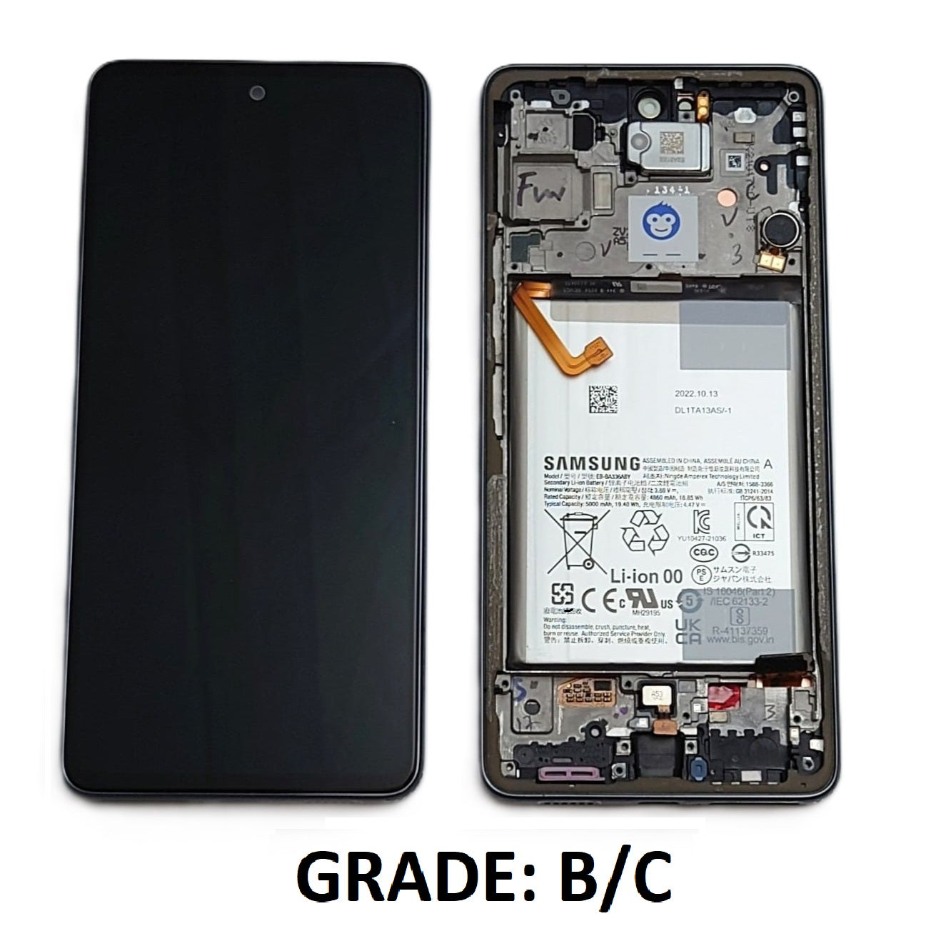 LCD Screen Display Samsung Galaxy A53 5G A536 Black - GRADE BC