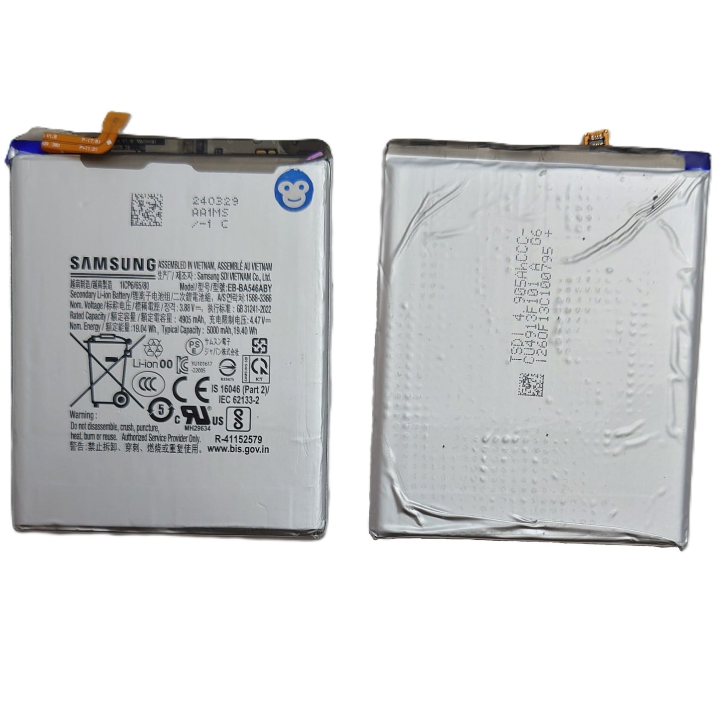 Internal Battery for Samsung Galaxy A346 A546 A356 A556 A256 / A34 5G A54 5G A35 5G A55 5G EB-BA546ABY - USED