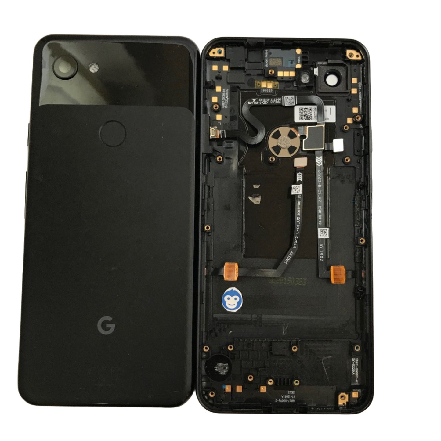 Back Battery back cover camera lens Google Pixel 3a BLACK - GRADE AB