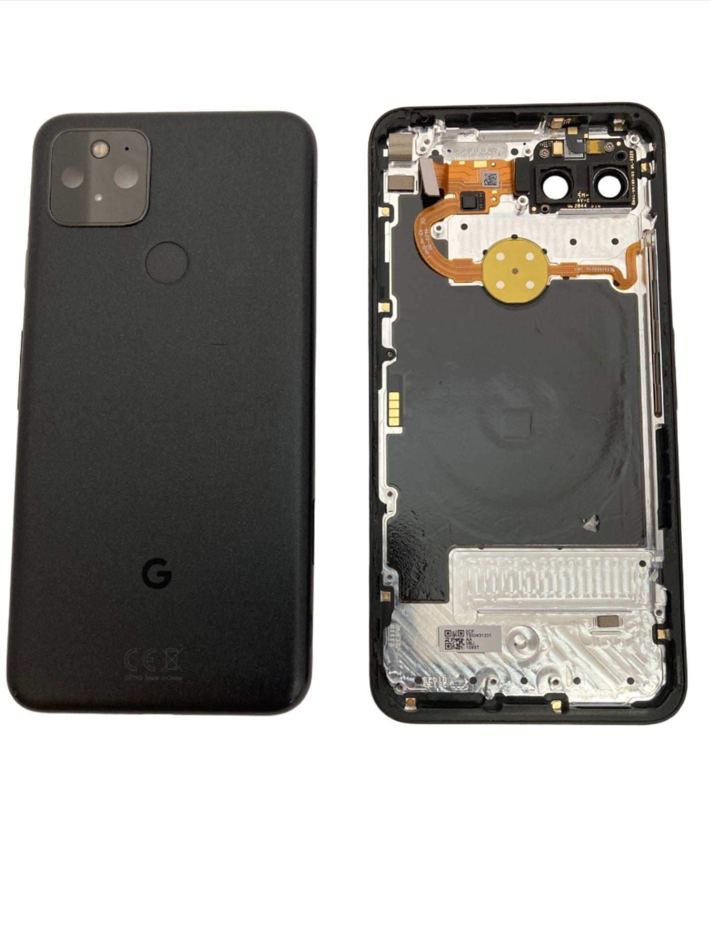 BACK HOUSING CHASSIS CAMERA LENS GOOGLE PIXEL 5 JUST BLACK - GRADE AB