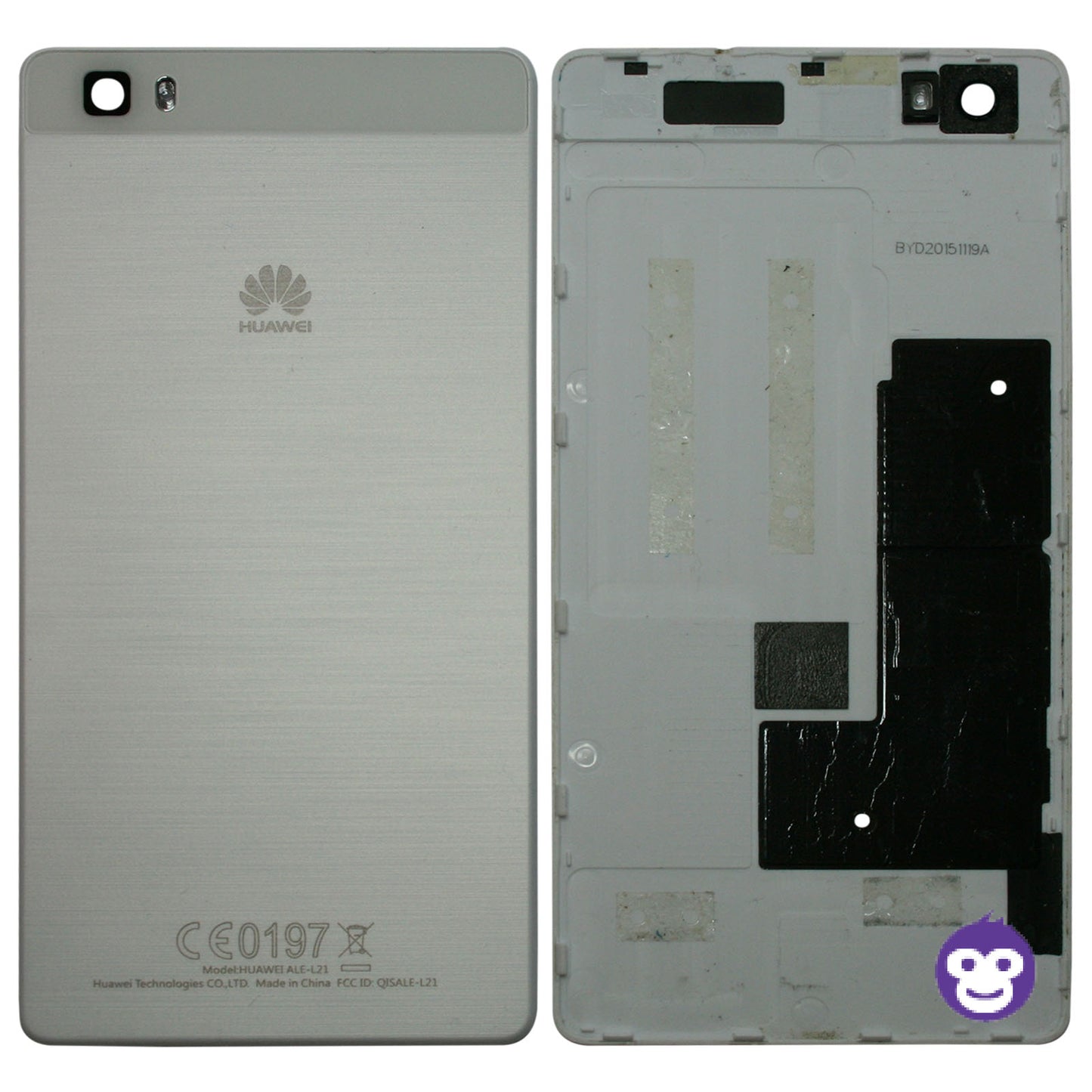 Back battery cover Huawei P8 Lite White (2016) Rear Back Cover with Camera Lens - GRADE AB