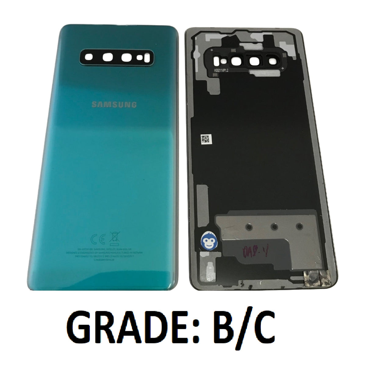 Back Battery Cover Lens Samsung Galaxy S10 Plus G975 Prism Green - GRADE BC