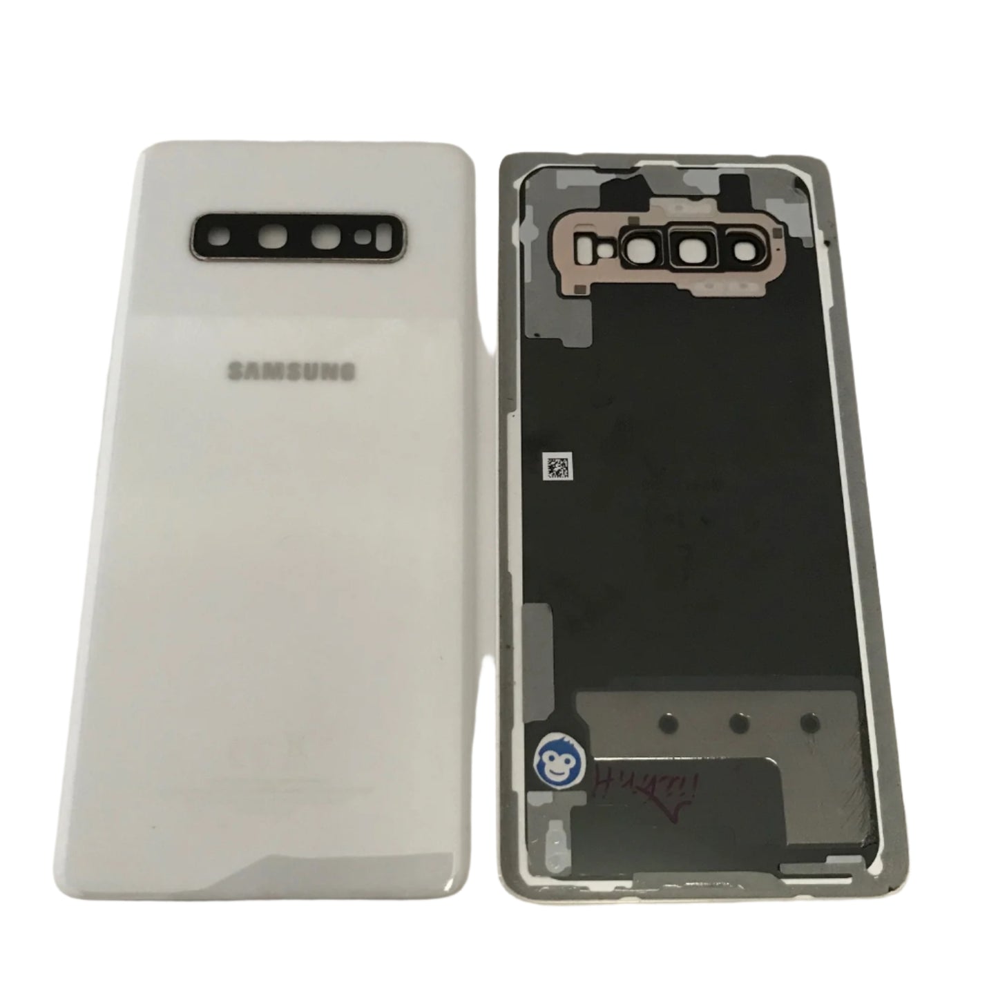 Back Battery Cover Lens Samsung Galaxy S10 plus G975 Ceramic White - GRADE AB