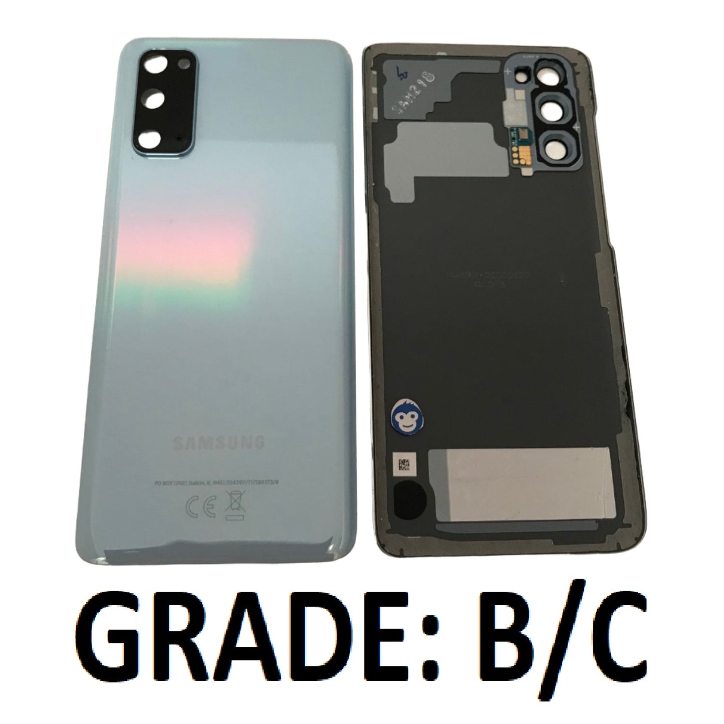 BACK BATTERY REAR COVER PANEL CAMERA LENS SAMSUNG GALAXY S20 / S20 5G G980 G981 CLOUD BLUE - GRADE BC