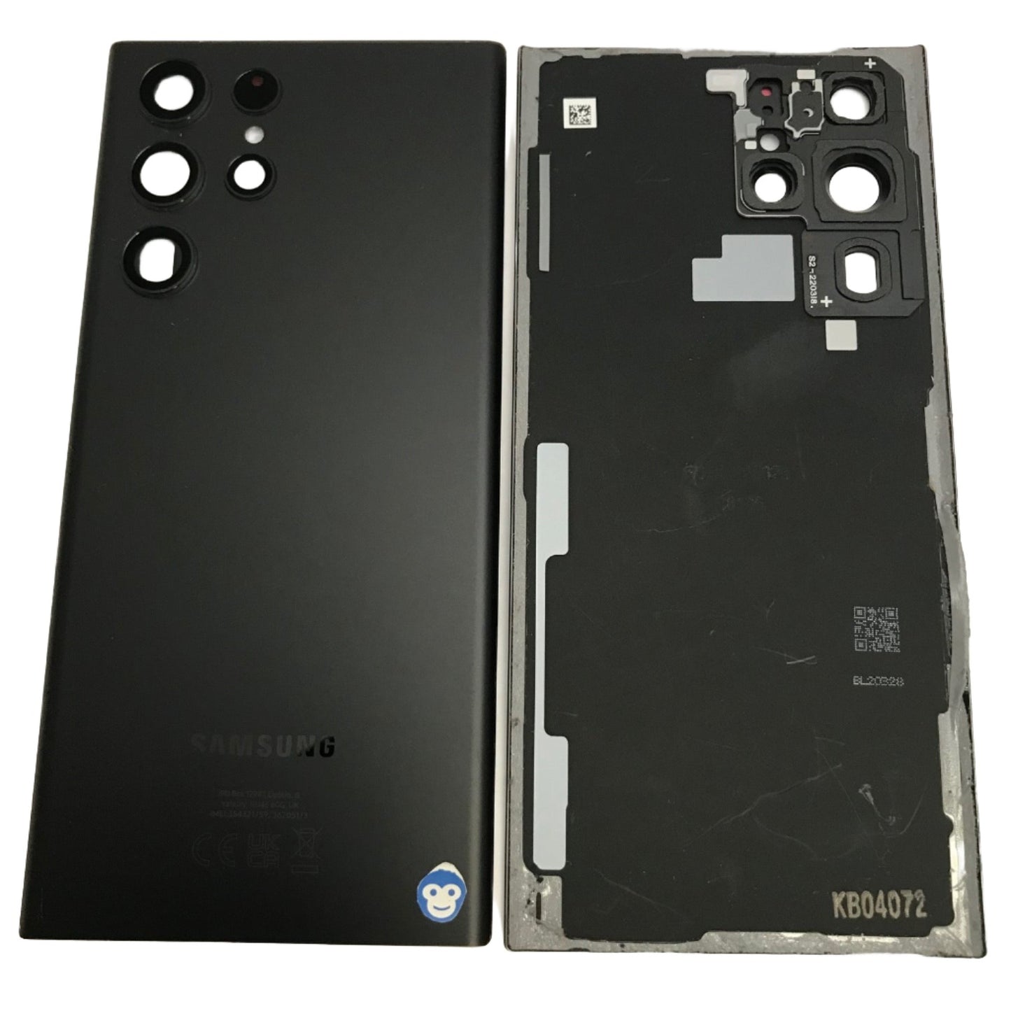 BACK BATTERY REAR COVER PANEL CAMERA LENS SAMSUNG GALAXY S22 ULTRA S908 BLACK - GRADE AB