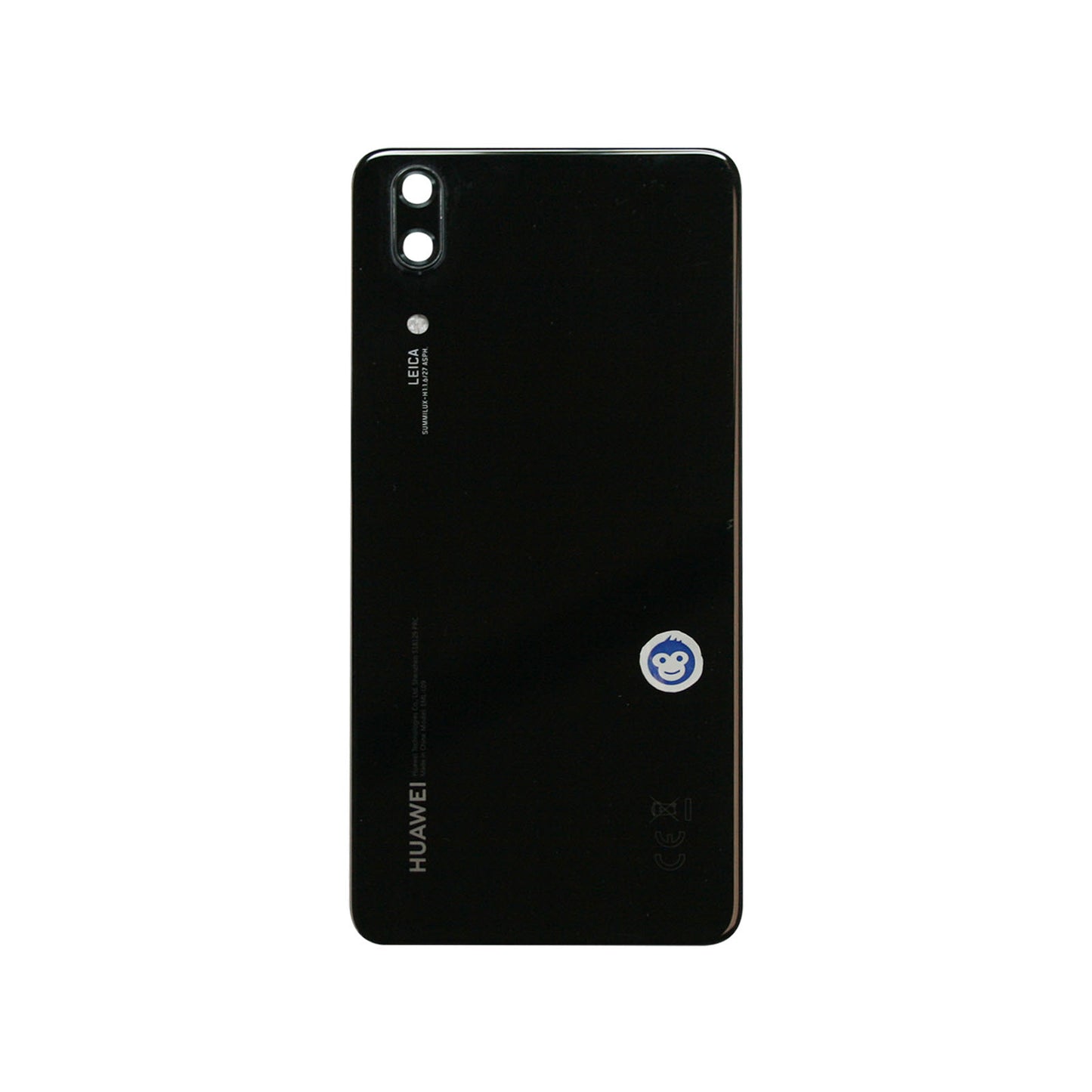 Huawei P20 Rear Back Glass Battery Cover in Black with Camera Lens - GRADE AB