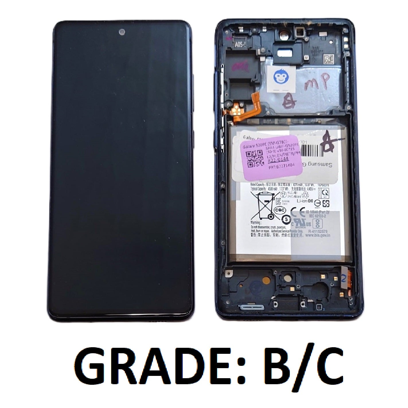 LCD Screen Display Samsung Galaxy S20 FE 4G G780 / S20 FE 5G G781 CLOUD NAVY (BLACK) - GRADE BC