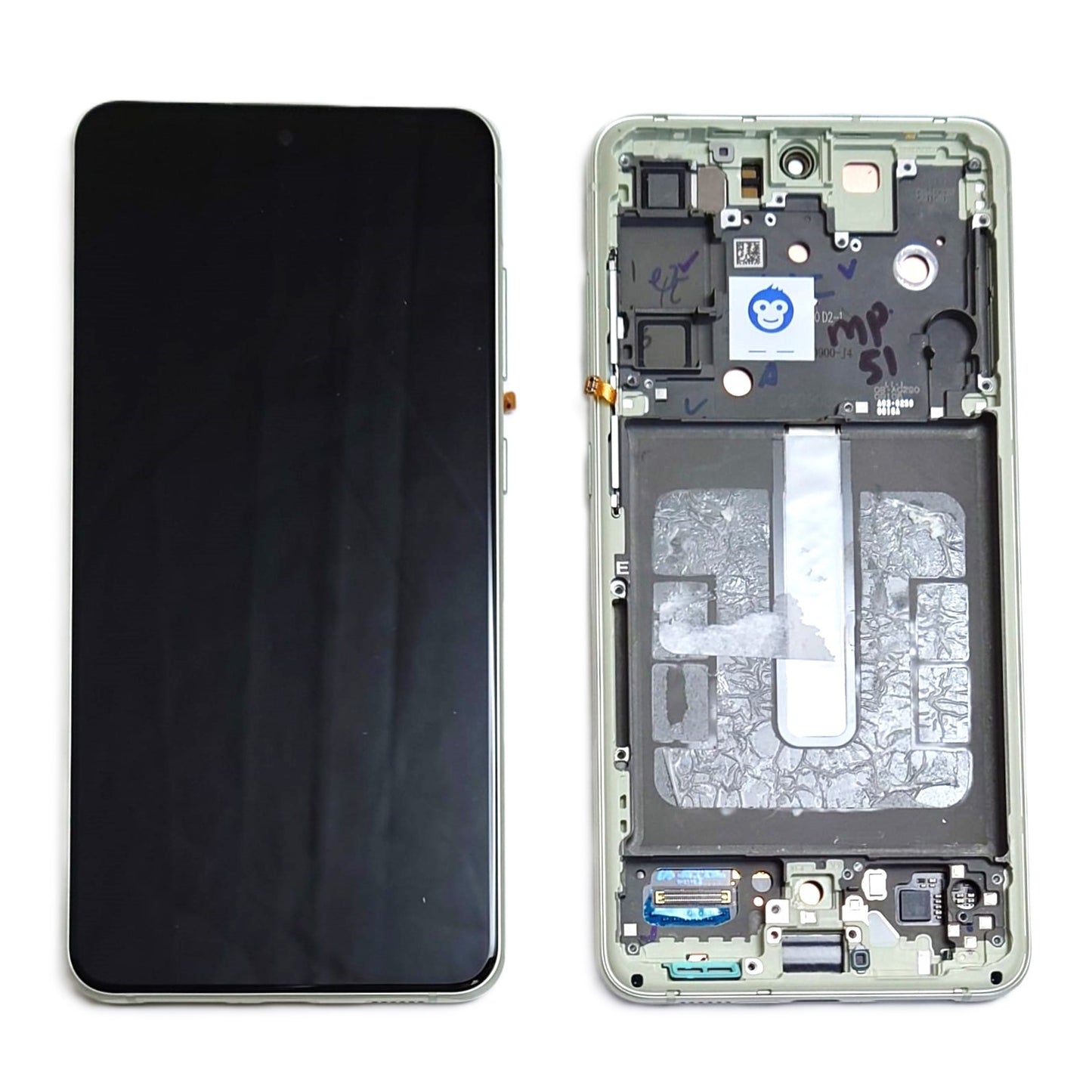 USED LCD SCREEEN DISPLAY SAMSUNG GALAXY S21 FE 5G G990 GREEN - GRADE AB