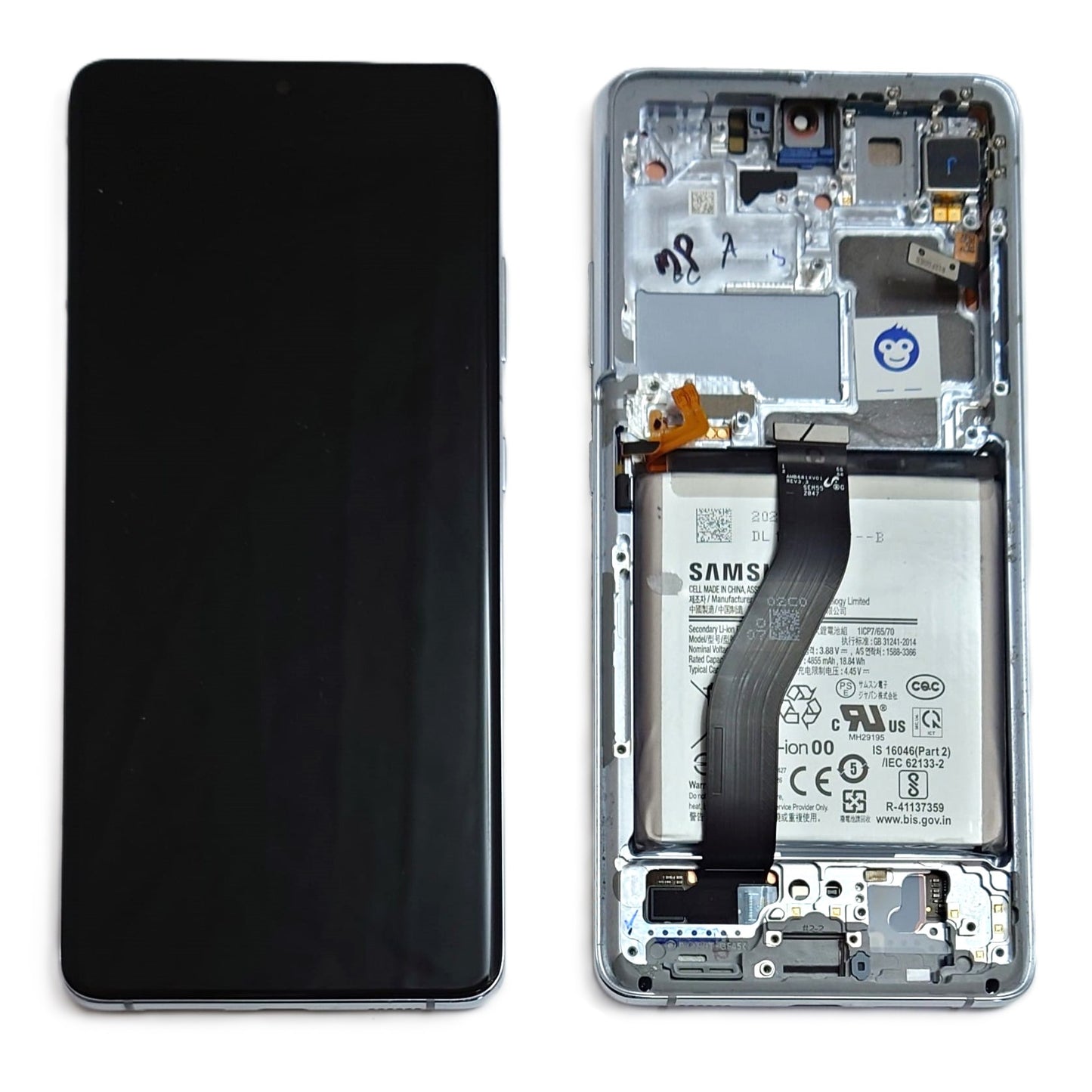 USED LCD SCREEEN DISPLAY SAMSUNG GALAXY S21 ULTRA 5G G998 SILVER - GRADE AB