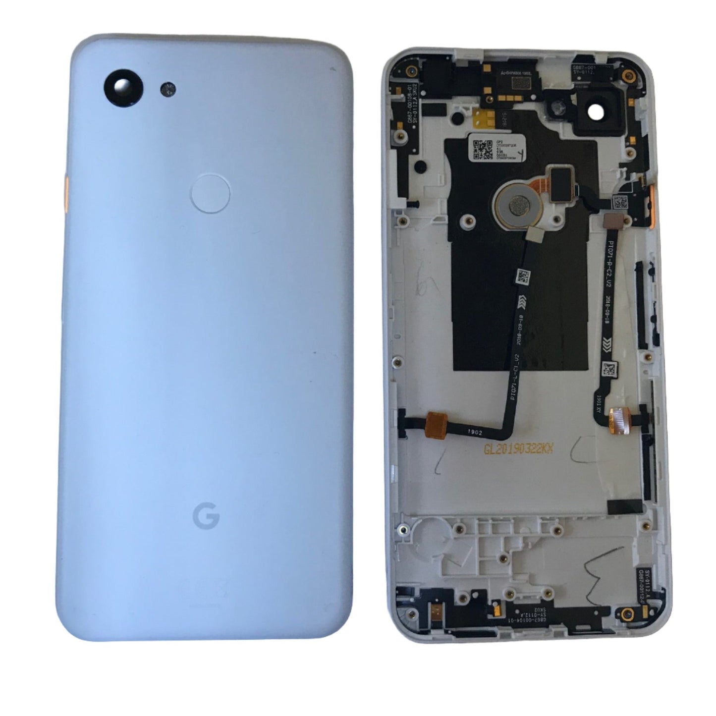Back Battery back cover camera lens Google Pixel 3a XL WHITE - GRADE AB