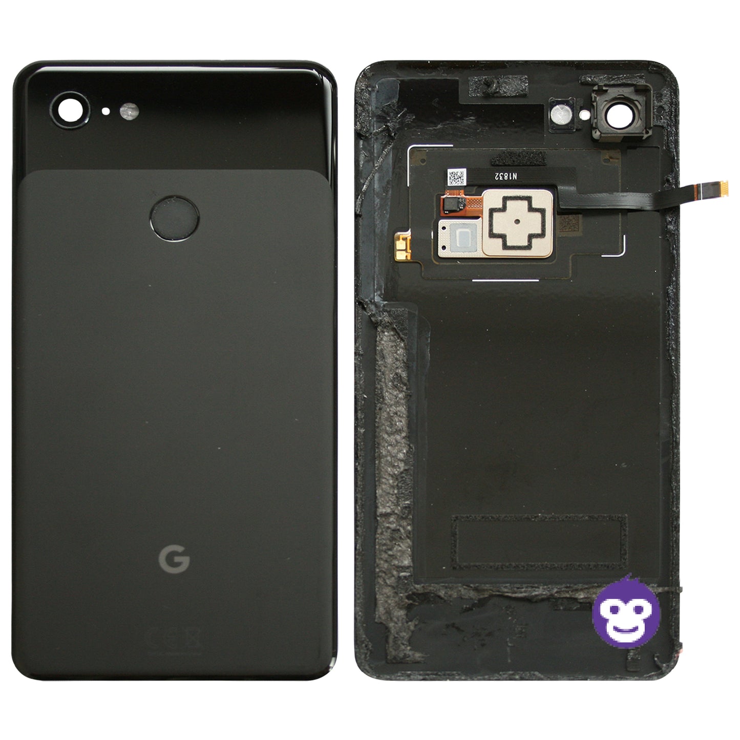 Back battery cover camera lens google pixel 3xl Black - GRADE AB