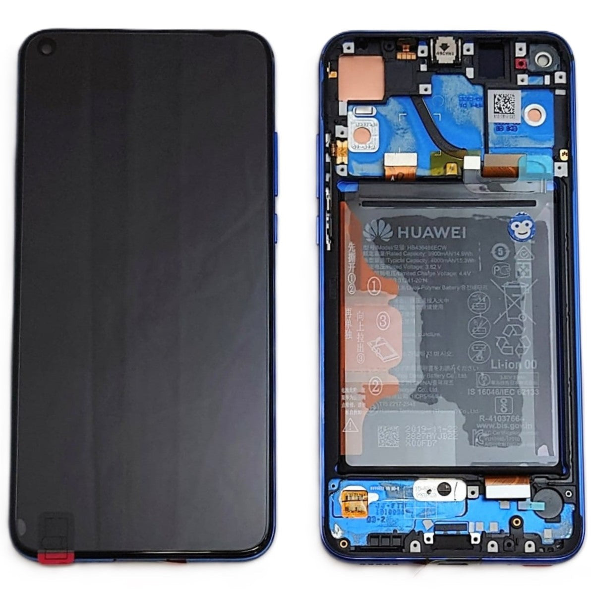 LCD for Huawei Honor View 20 in Blue with Battery 02352JKQ - NEW
