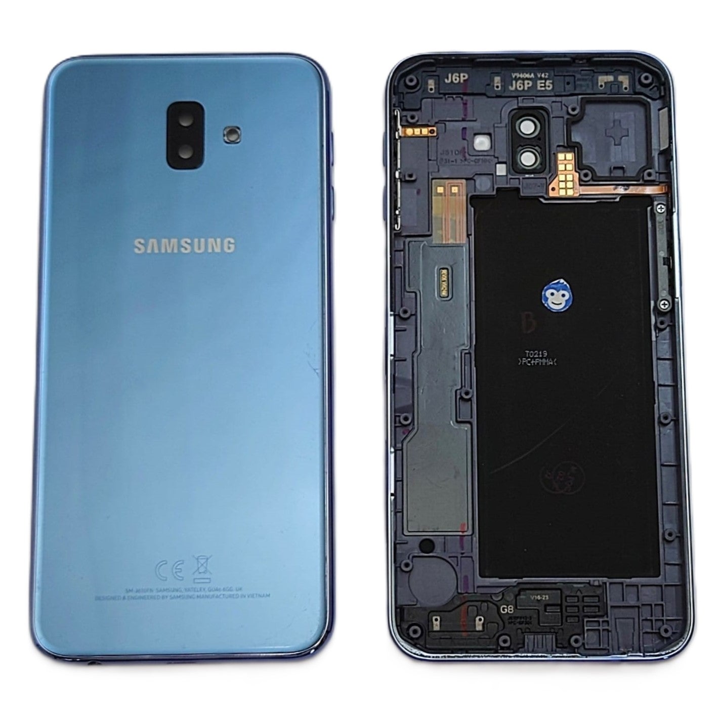 BACK BATTERY REAR COVER CAMERA LENS SAMSUNG GALAXY j6 PUS J610 GREY - GRADE AB