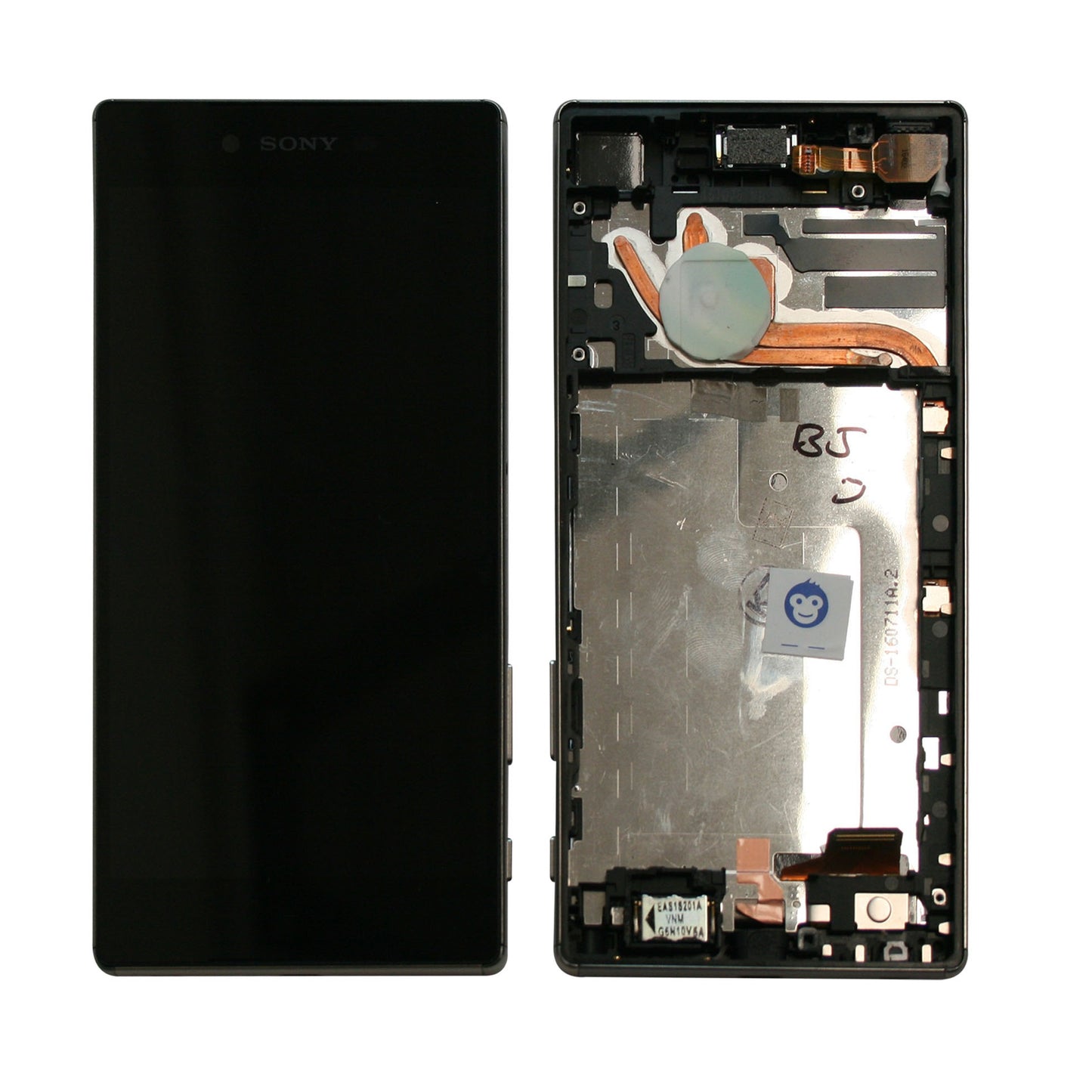 LCD SCREEN IN FRAME SONY XPERIA Z5 PREMIUM CHROME (SILVER) - GRADE AB