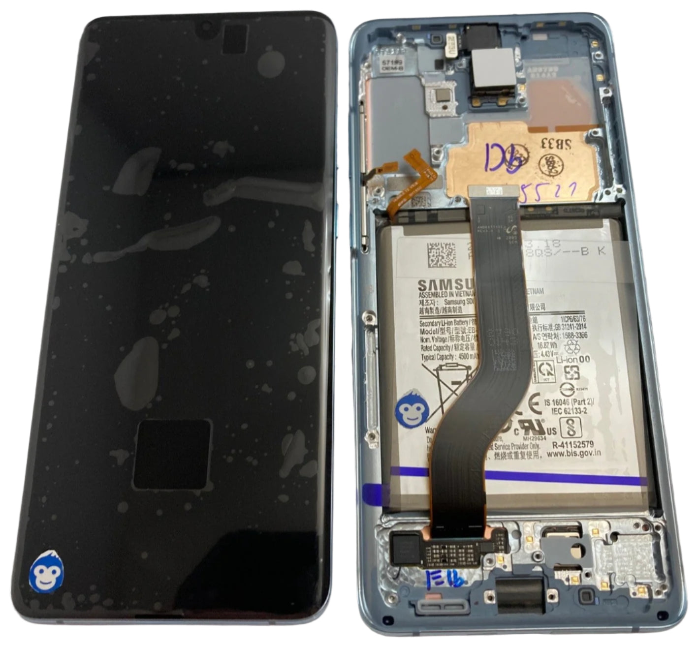 LCD Display Screen Samsung Galaxy S20 PLUS + / S20 PLUS + 5G G985 / G986 Cloud Blue (no front camera) W/BATTERY - NEW / NO BOX