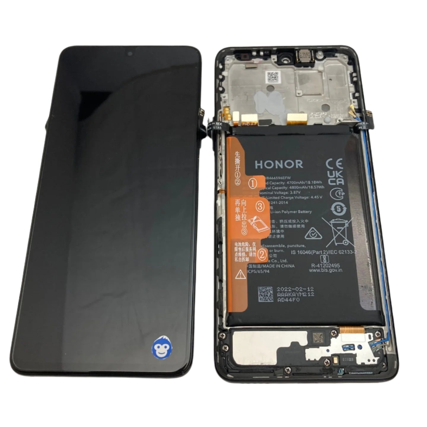 LCD HONOR MAGIC4 LITE / HONOR X9 5G BLACK IN FRAME - GRADE AB