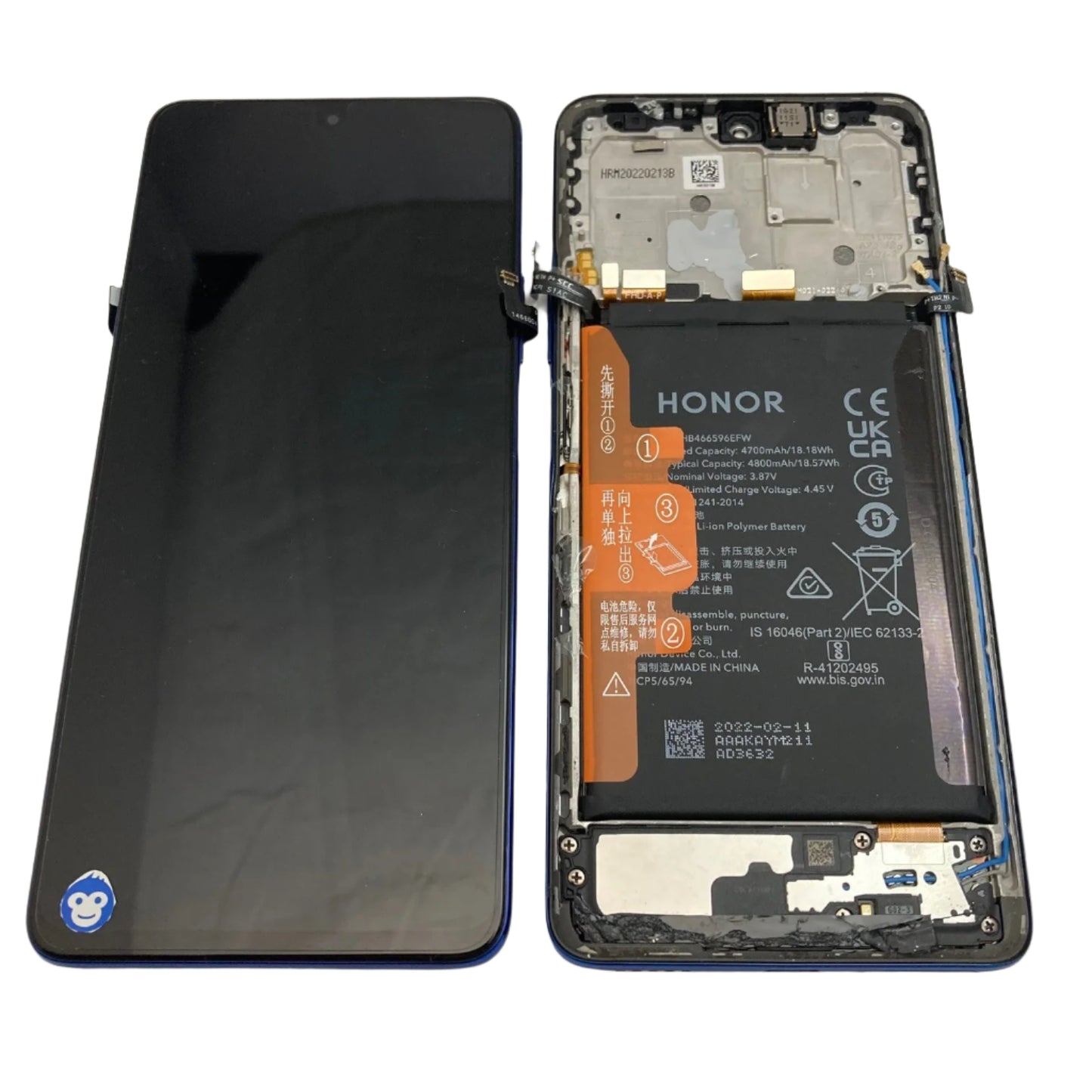 LCD HONOR MAGIC4 LITE / HONOR X9 5G BLUE IN FRAME - GRADE AB