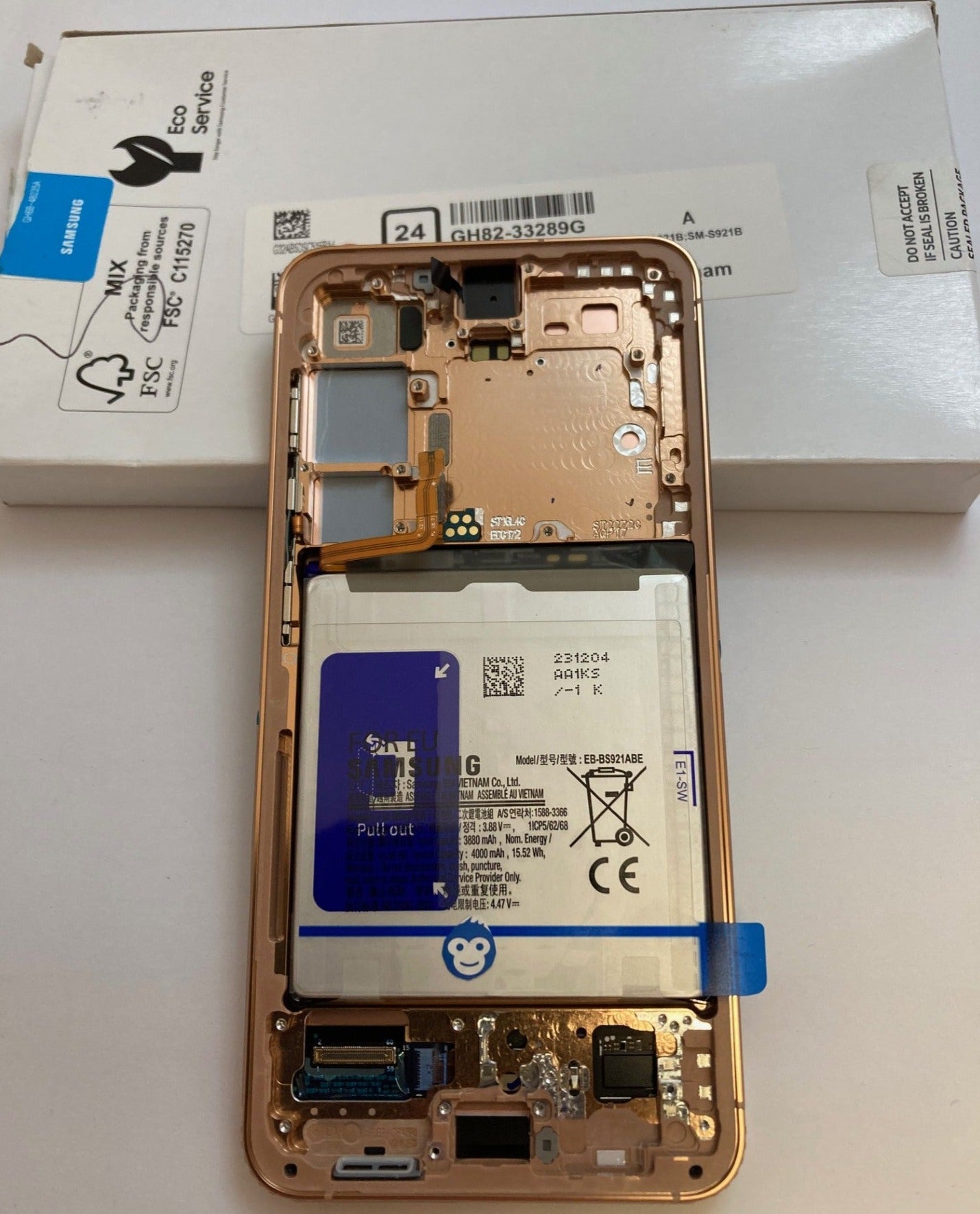 LCD SCREEN DISPLAY Samsung Galaxy S24 S921 Sandstone Orange with battery - NEW