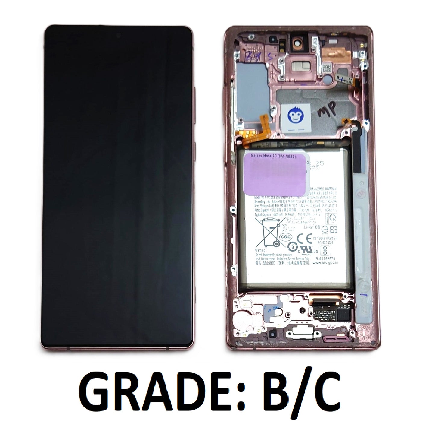 LCD Screen Display SAMSUNG GALAXY NOTE 20 N980 N981 BRONZE - GRADE BC