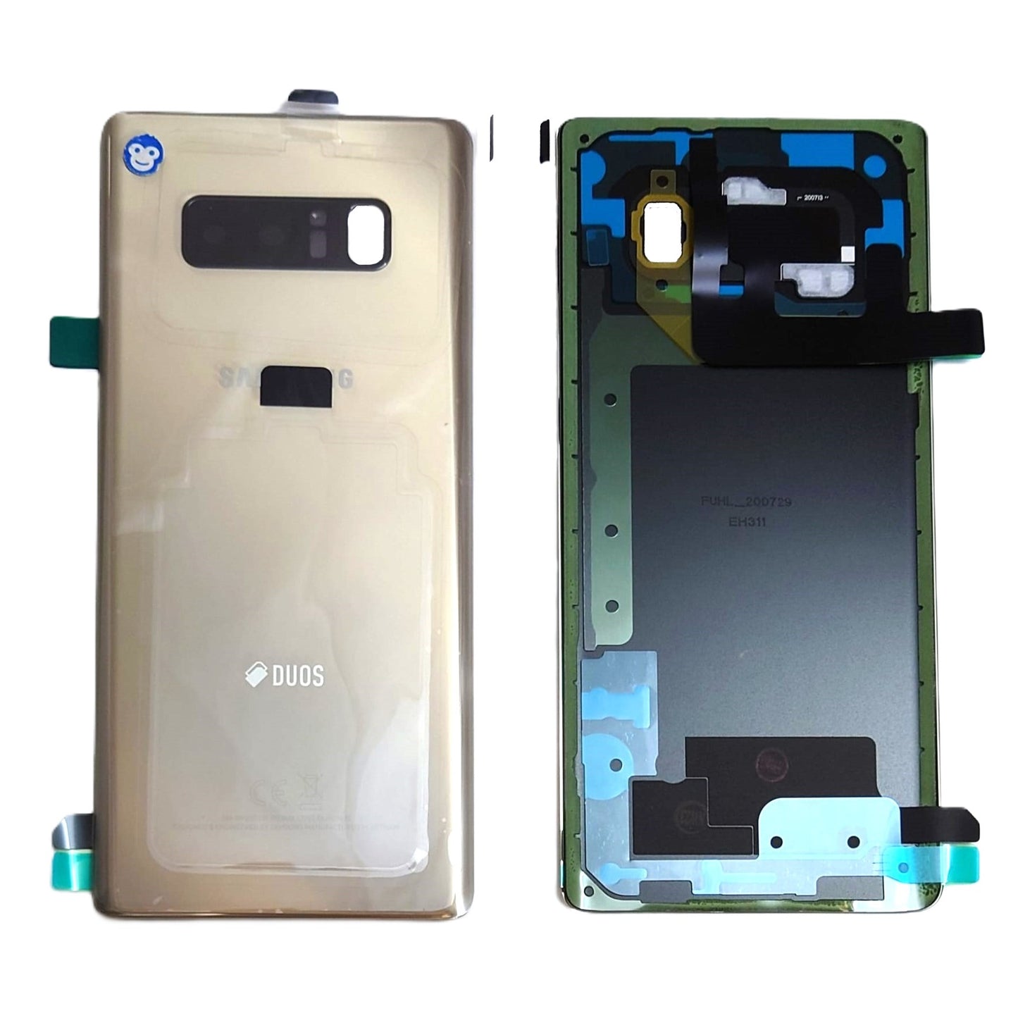 BACK BATTERY REAR COVER CAMERA LENS SAMSUNG GALAXY NOTE 8 N950 DUOS GOLD - NEW