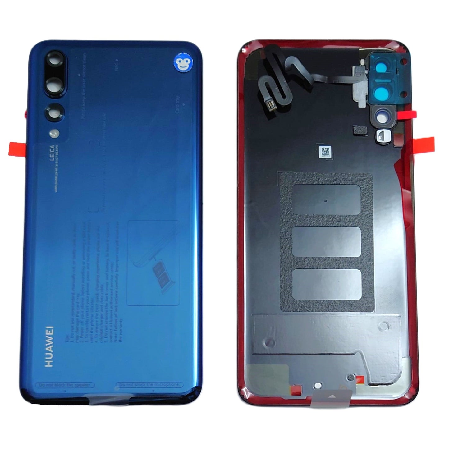 HUAWEI P20 PRO REAR BACK GLASS BATTERY COVER IN BLUE WITH CAMERA LENS - NEW
