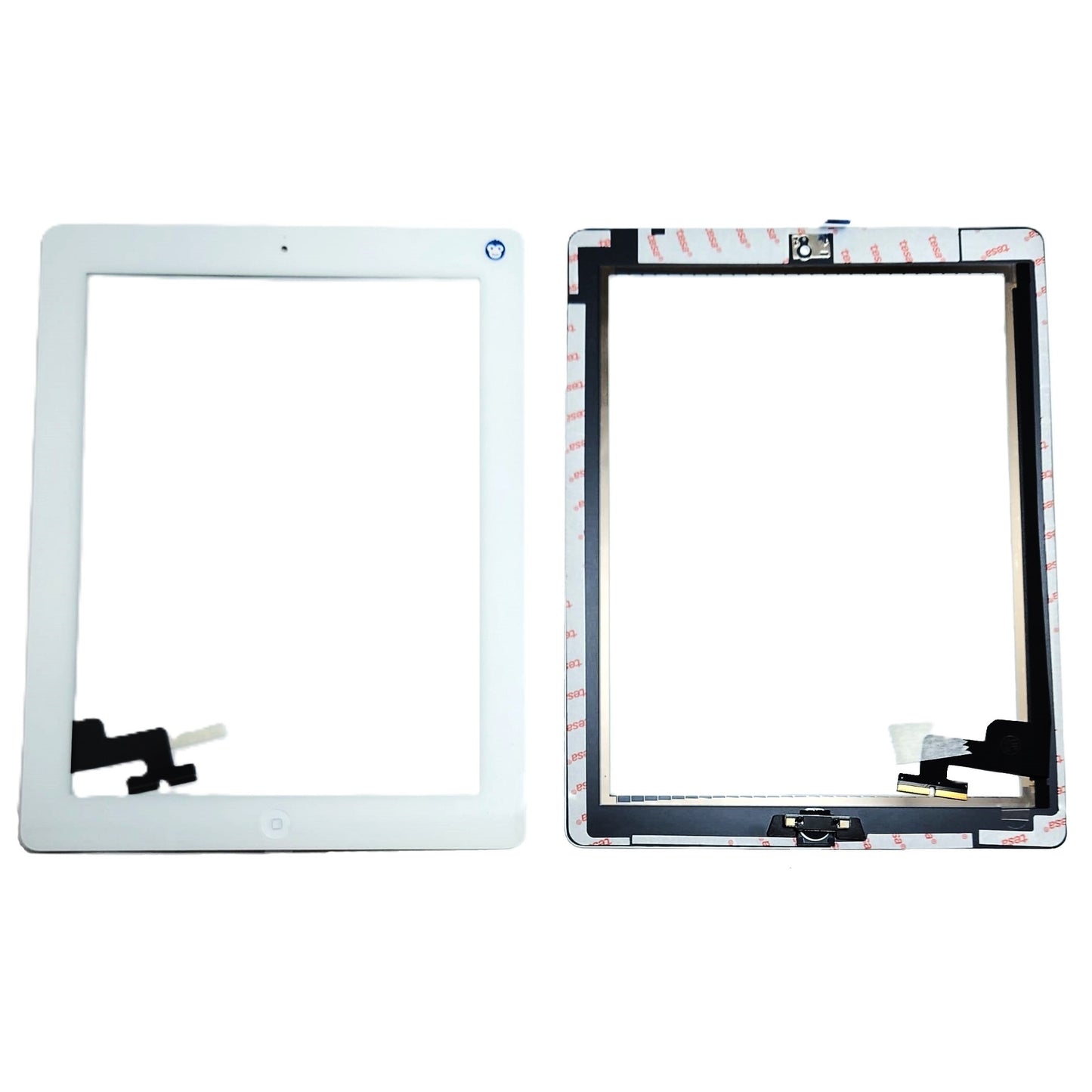 GENERIC TOUCH SCREEN FOR IPAD 2 WHITE WITH HOME BUTTON & ADHESIVE