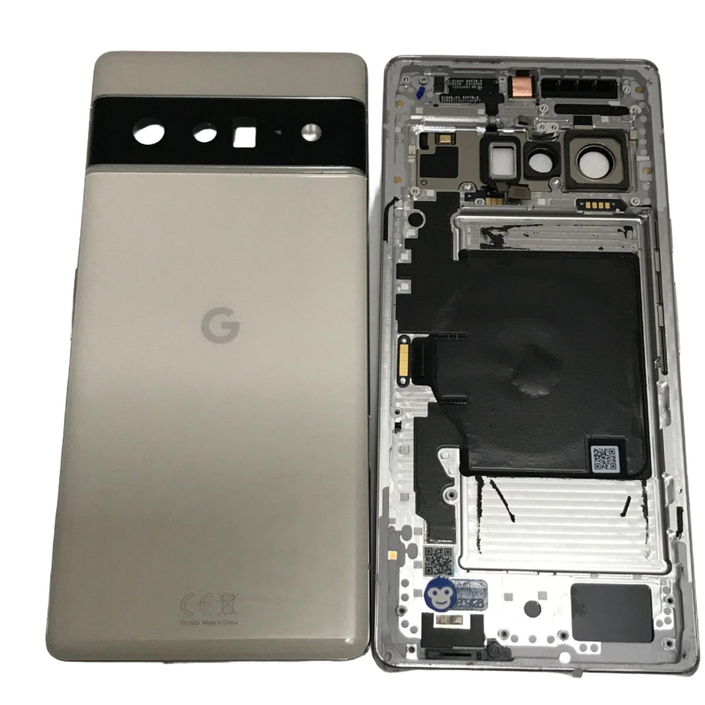 BACK HOUSING CHASSIS CAMERA LENS GOOGLE PIXEL 6 PRO WHITE - GRADE AB