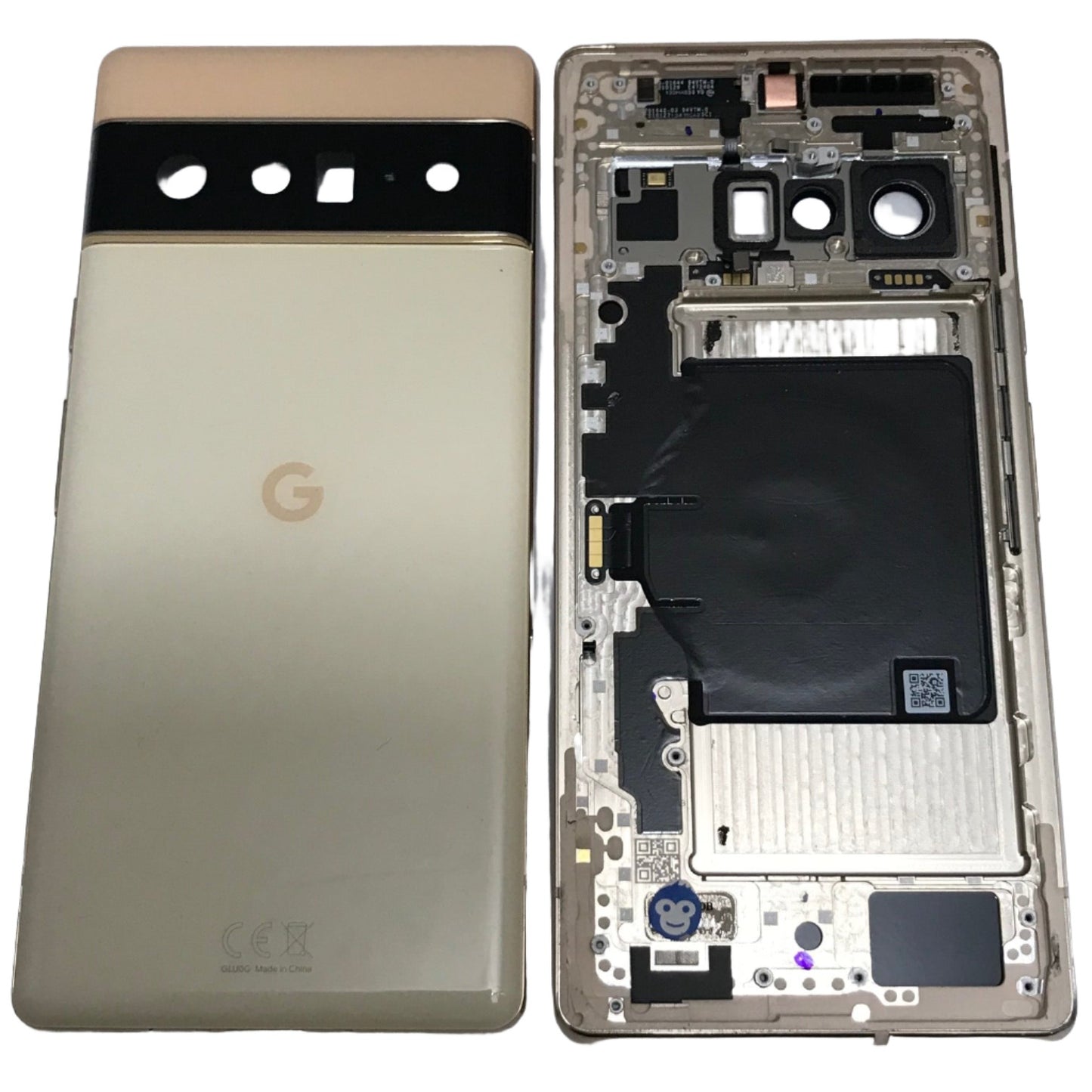 BACK HOUSING CHASSIS CAMERA LENS GOOGLE PIXEL 6 PRO YELLOW - GRADE AB