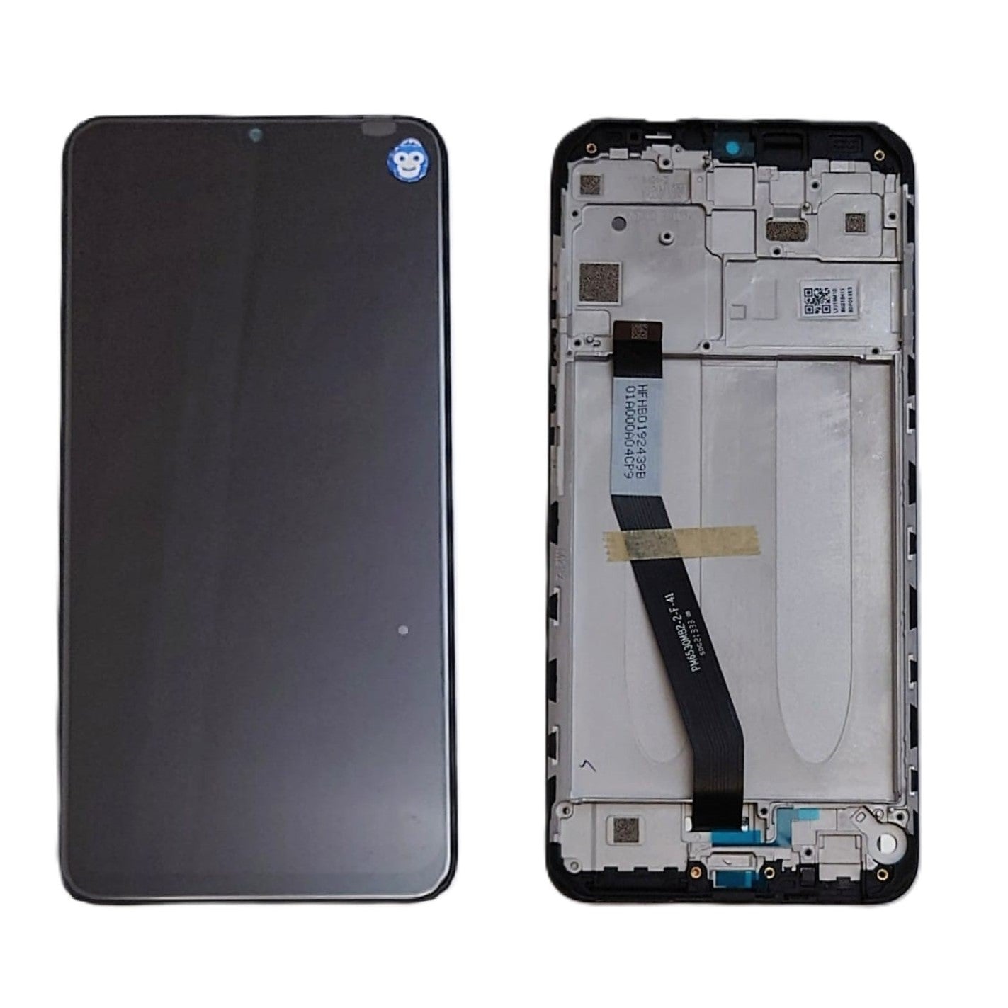 LCD SCREEN DISPLAY WITH FRAME XIAOMI REDMI 9 GREY (BLACK) - NEW
